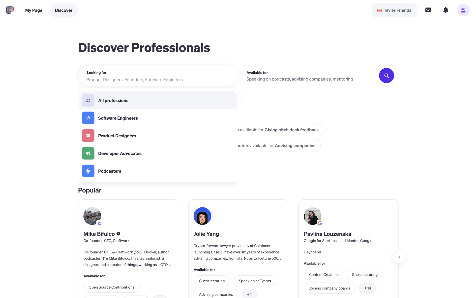 Polywork Web Social Networking interface screenshot 12