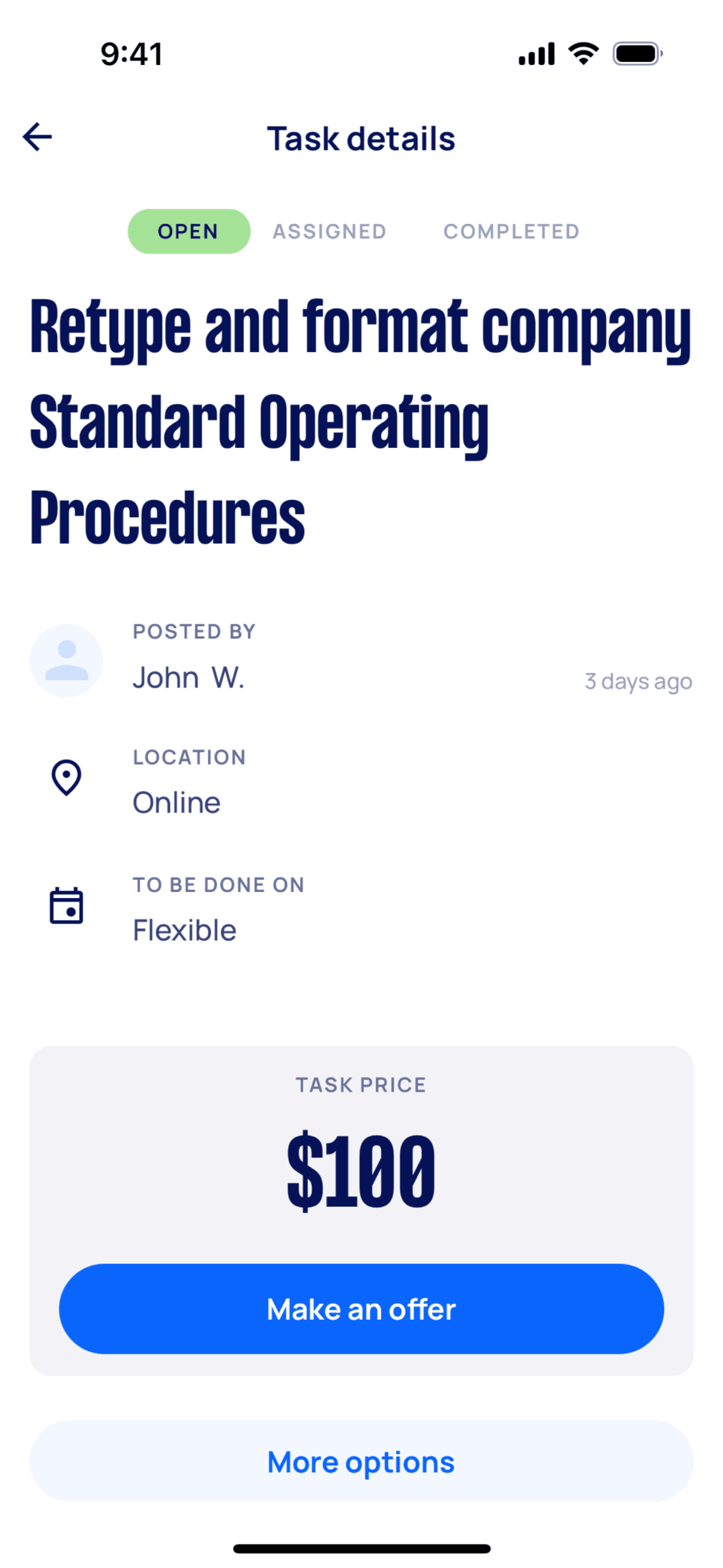 Airtasker iOS Jobs & Recruitment interface screenshot 6