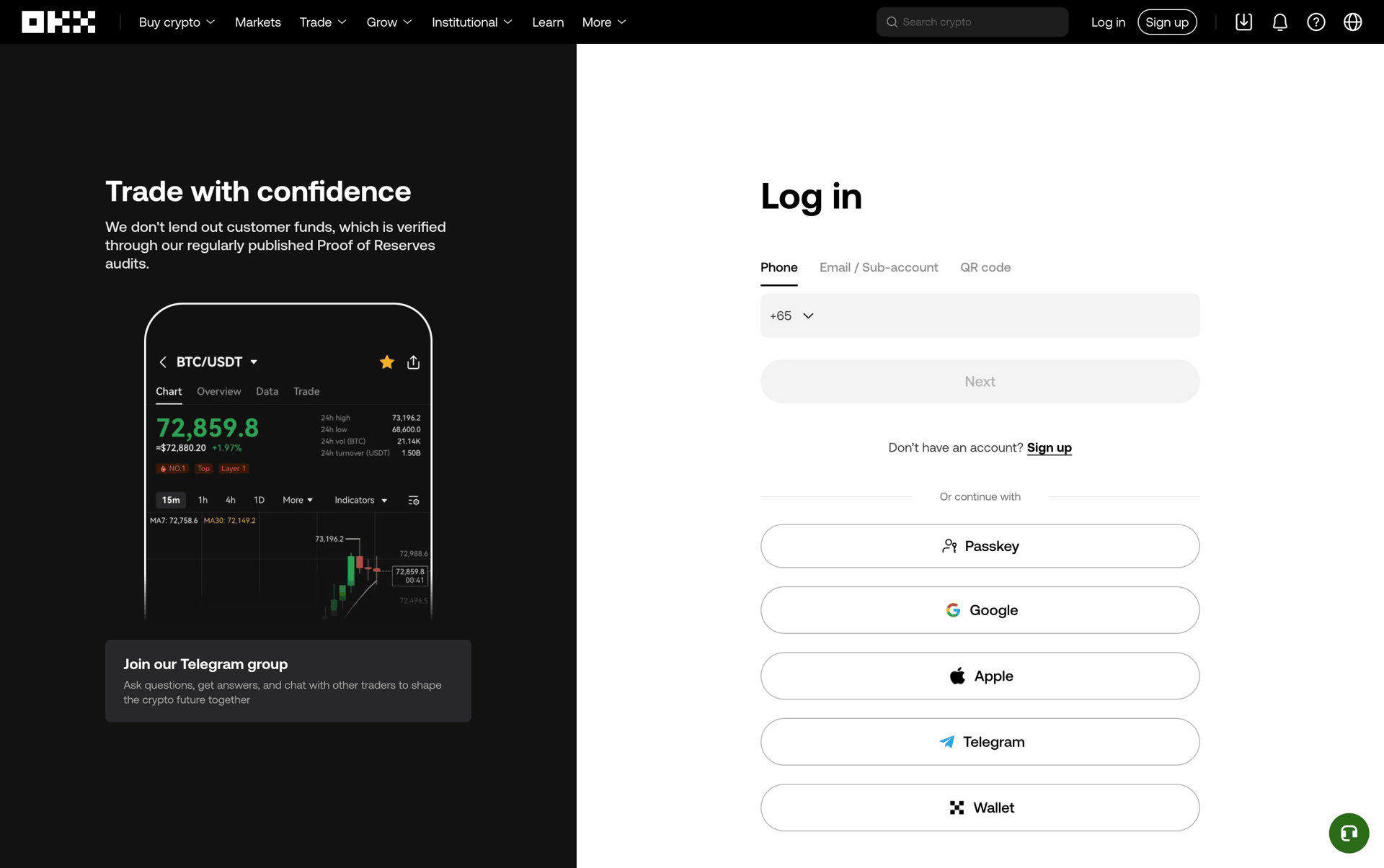 OKX Web Finance interface screenshot 12
