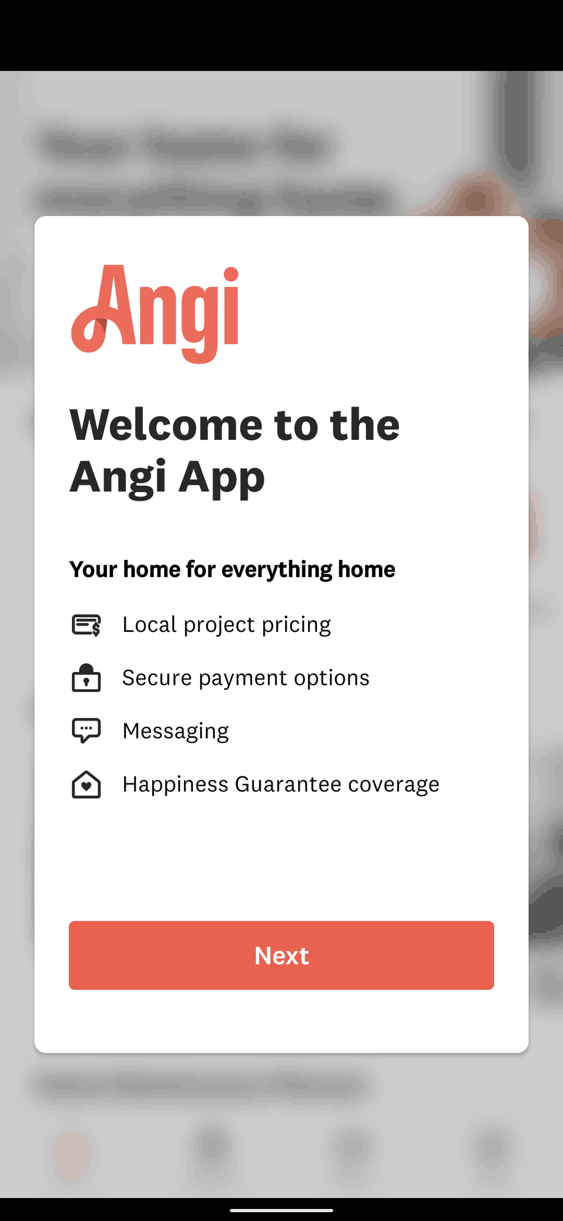 Angi Android Lifestyle interface screenshot 2