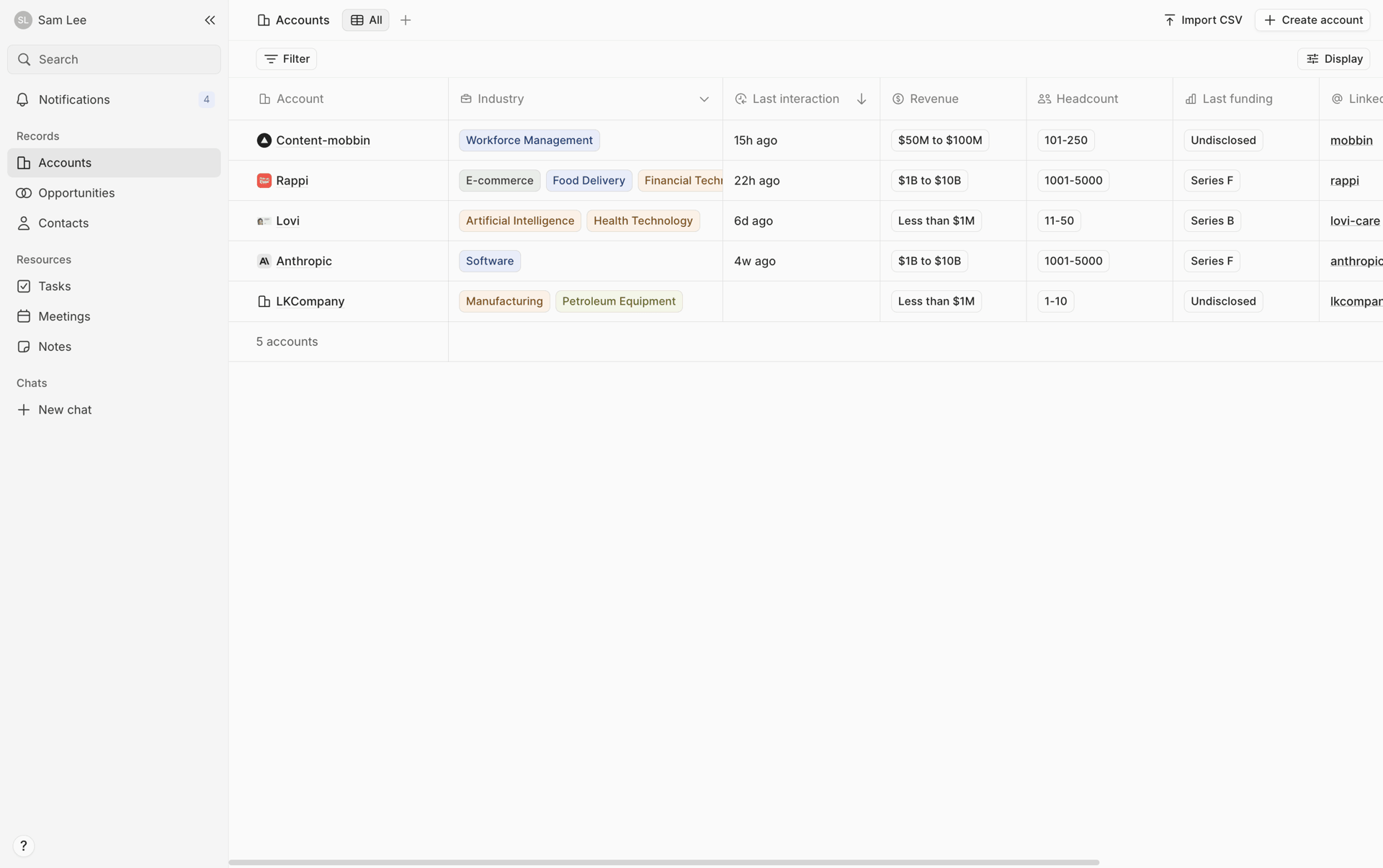 Lightfield Web Business interface screenshot 6