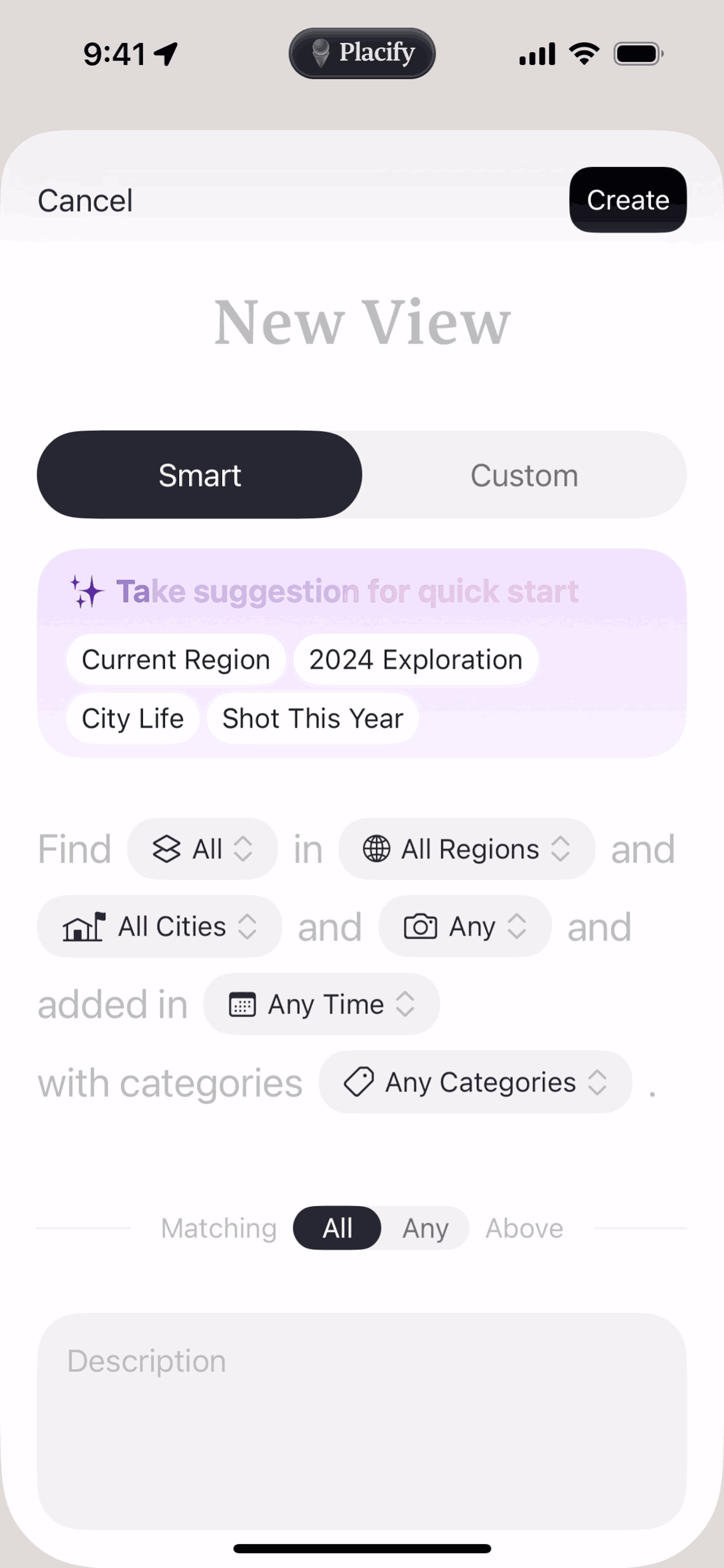 Placify iOS Lifestyle interface screenshot 18