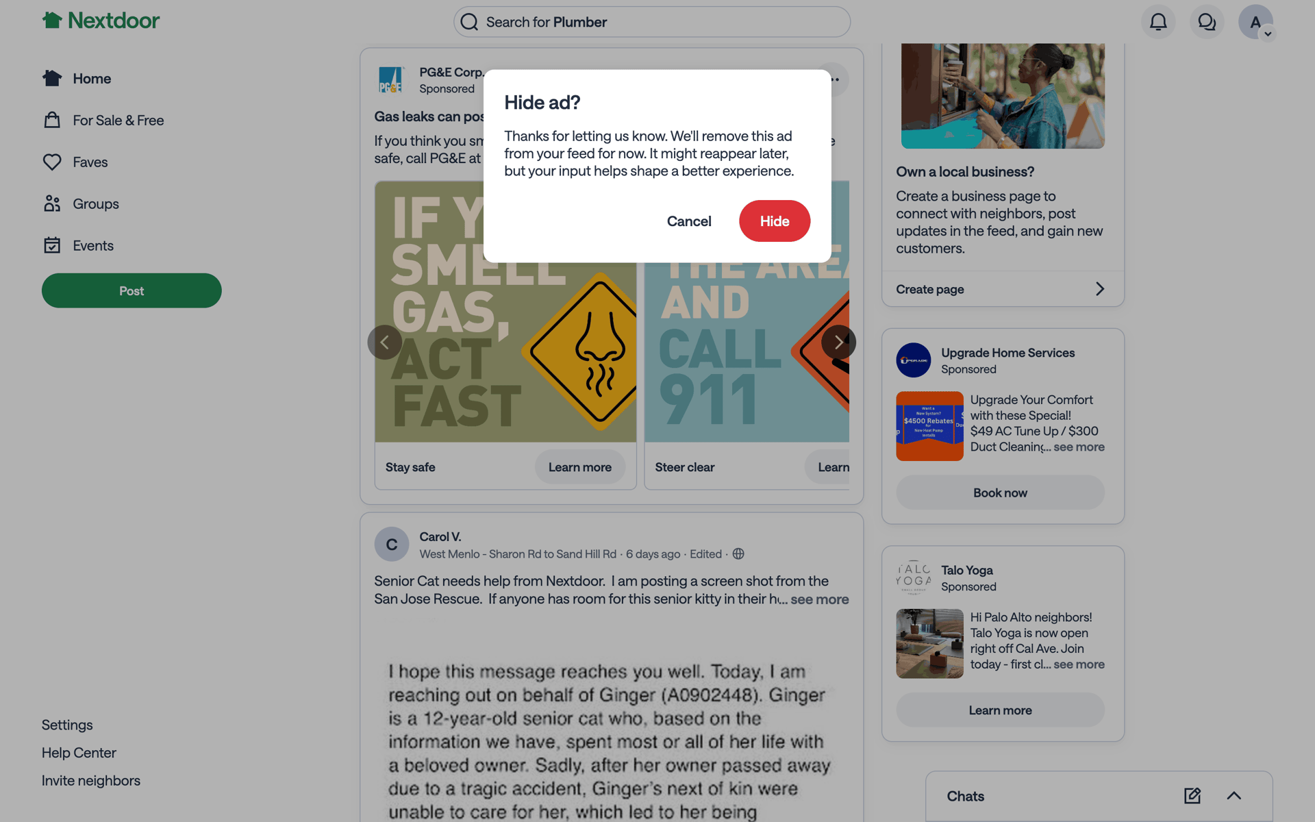 Nextdoor Web Social Networking interface screenshot 8