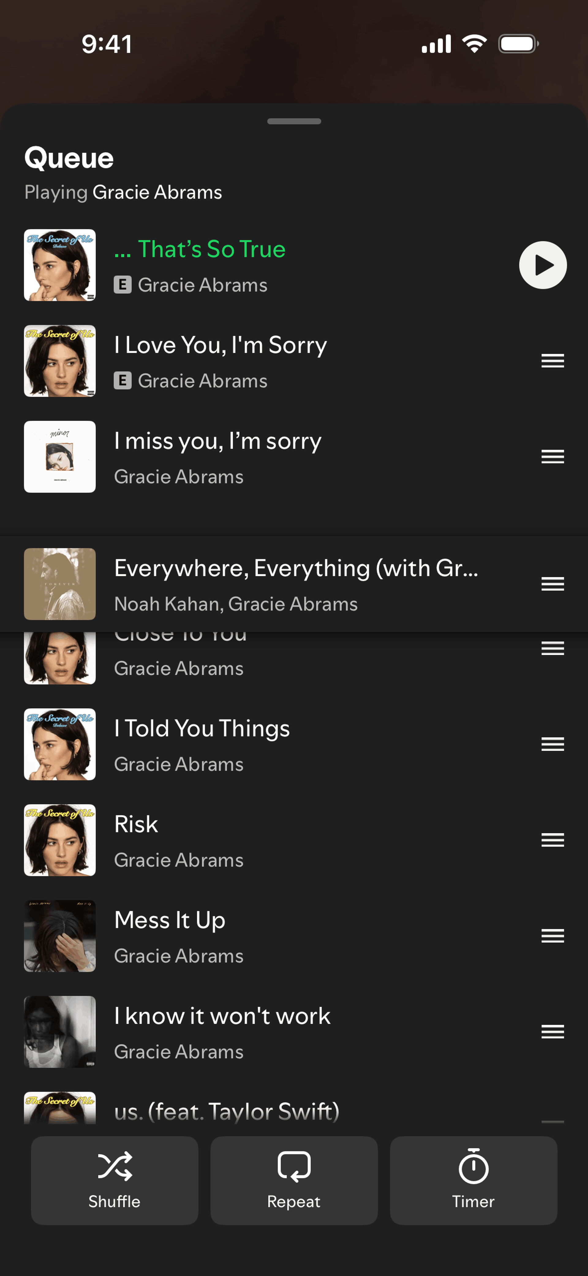 Spotify iOS Music & Audio interface screenshot 15