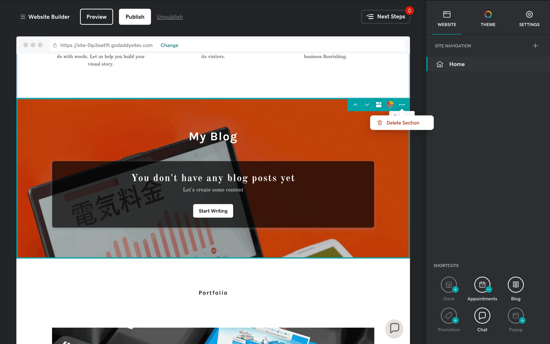 GoDaddy Web Developer Tools interface screenshot 16