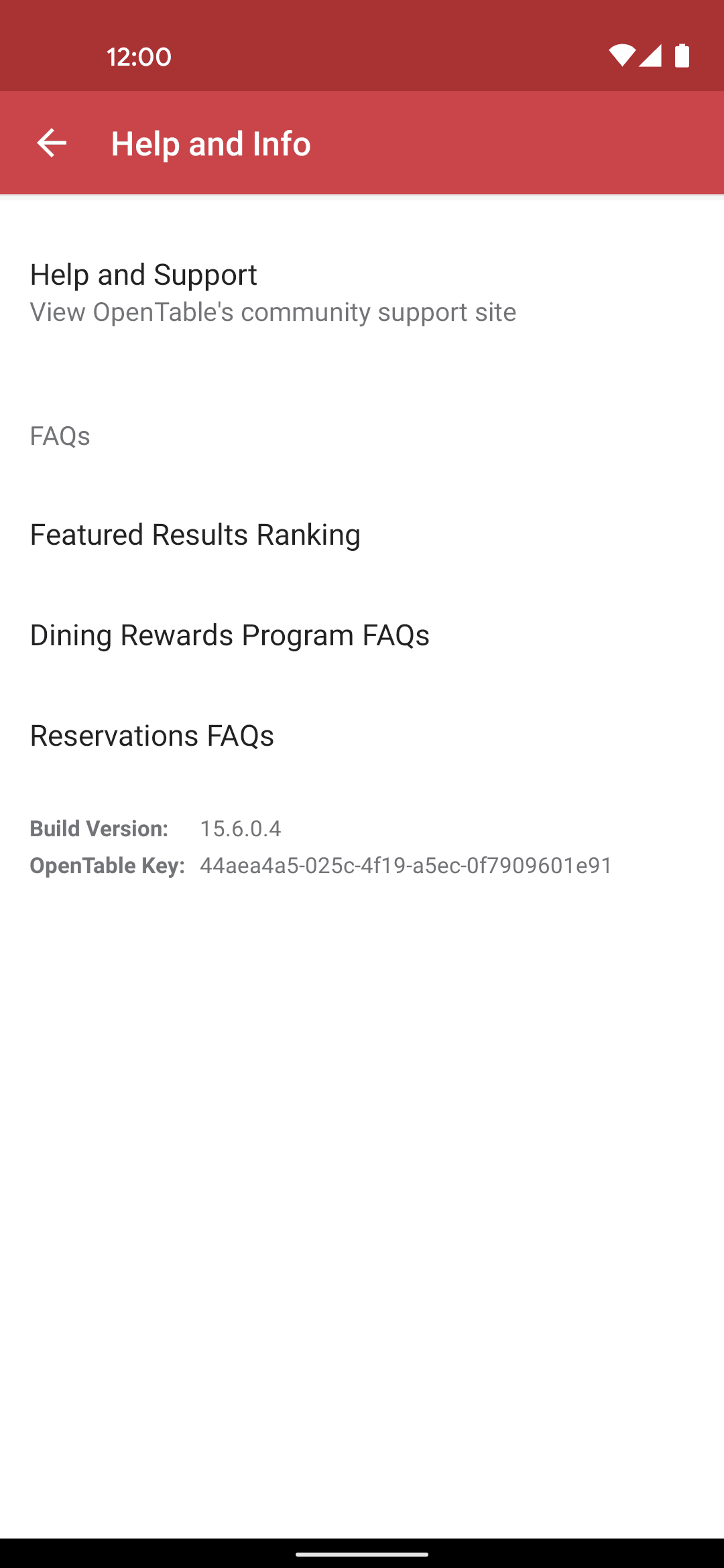 OpenTable Android Food & Drink interface screenshot 24