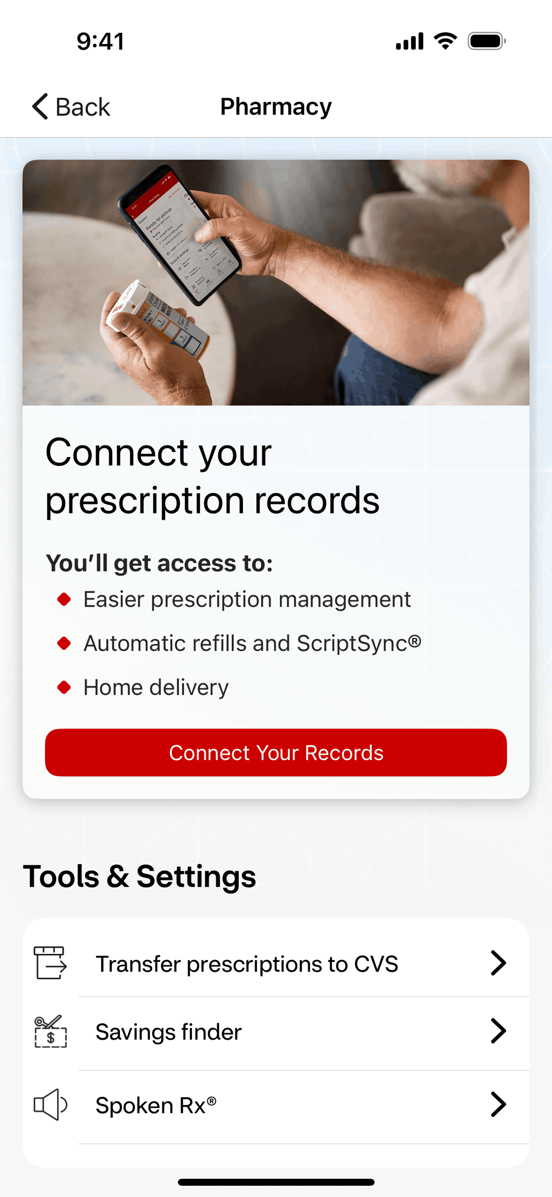 CVS Health iOS Medical interface screenshot 11