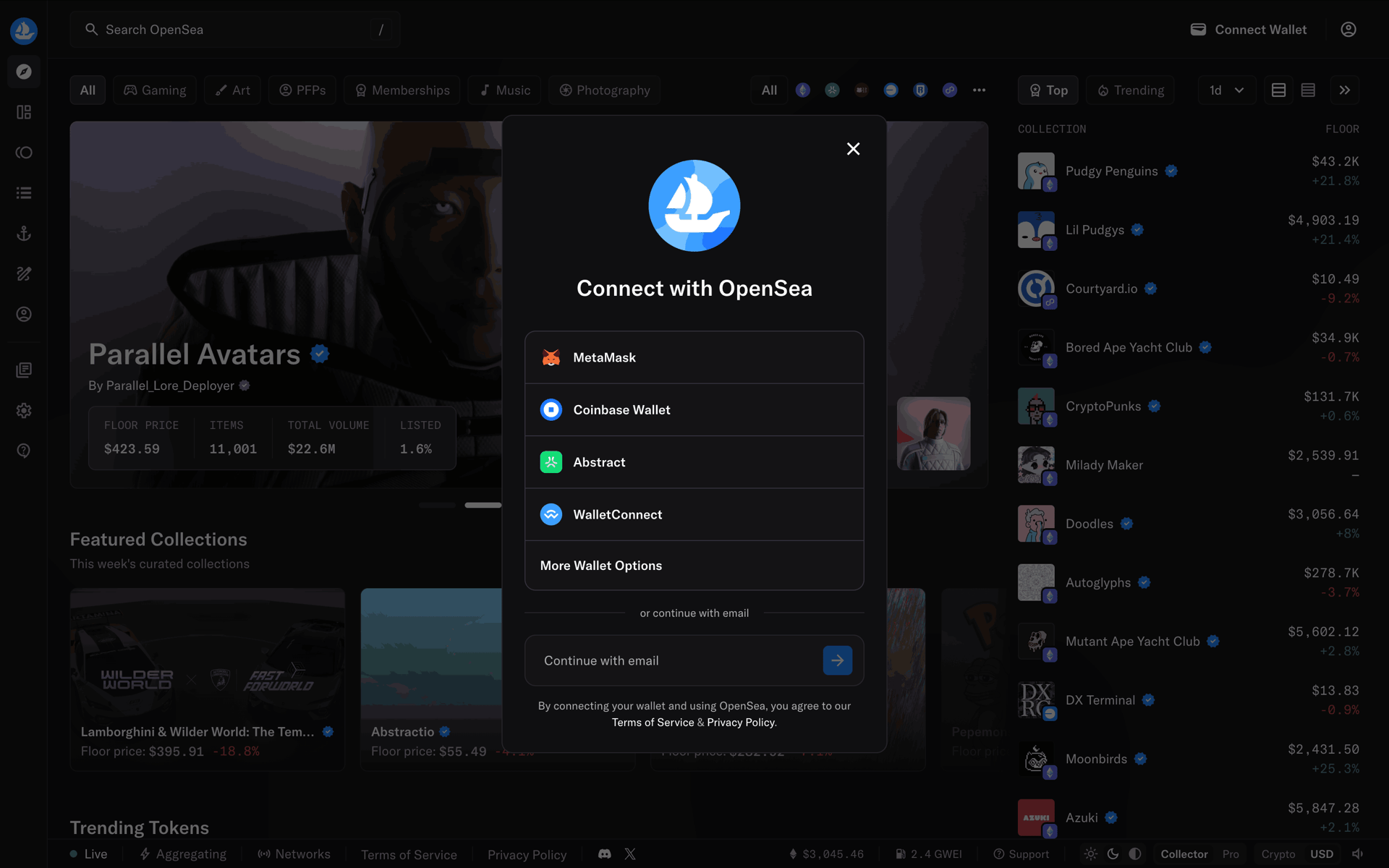OpenSea Web Crypto & Web3 interface screenshot 18
