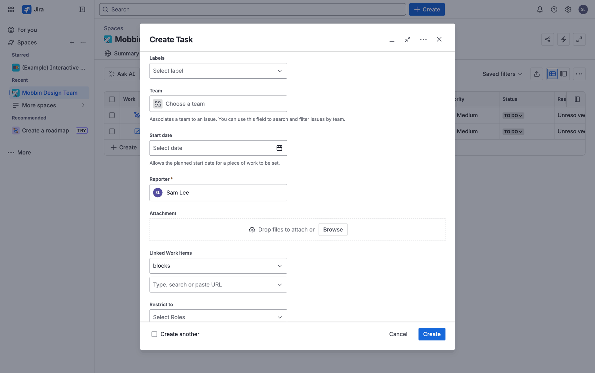 Jira Web Business interface screenshot 2