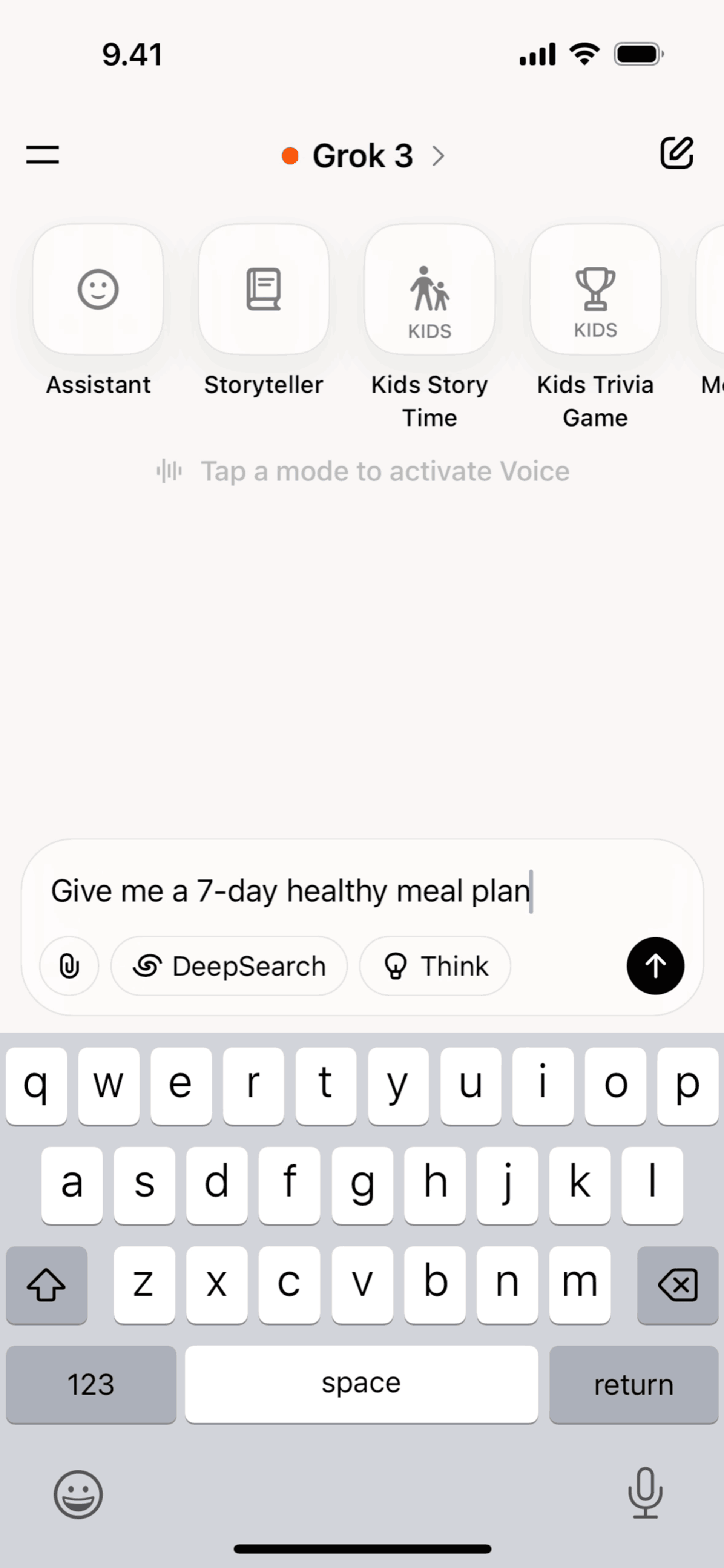Grok iOS AI interface screenshot 9