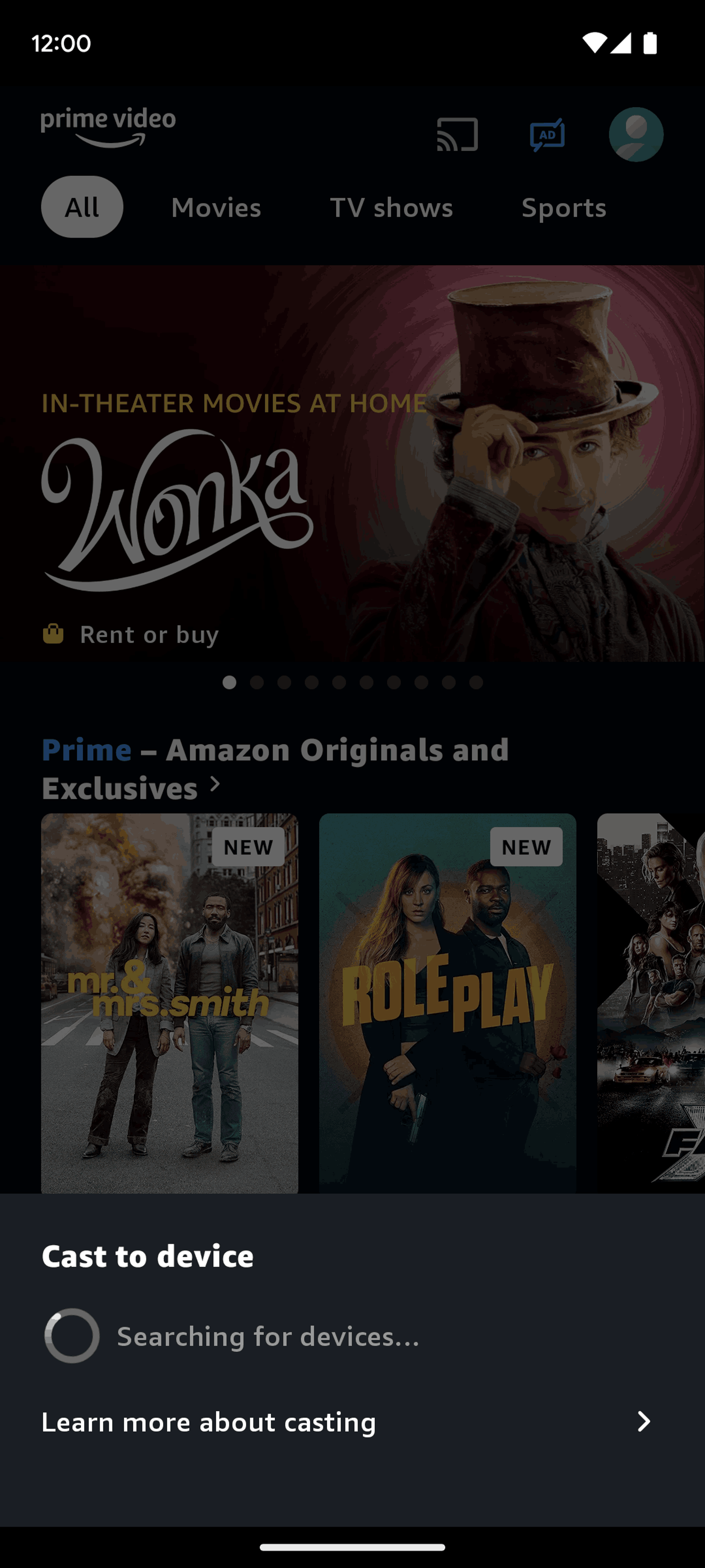 Prime Video Android Entertainment interface screenshot 6