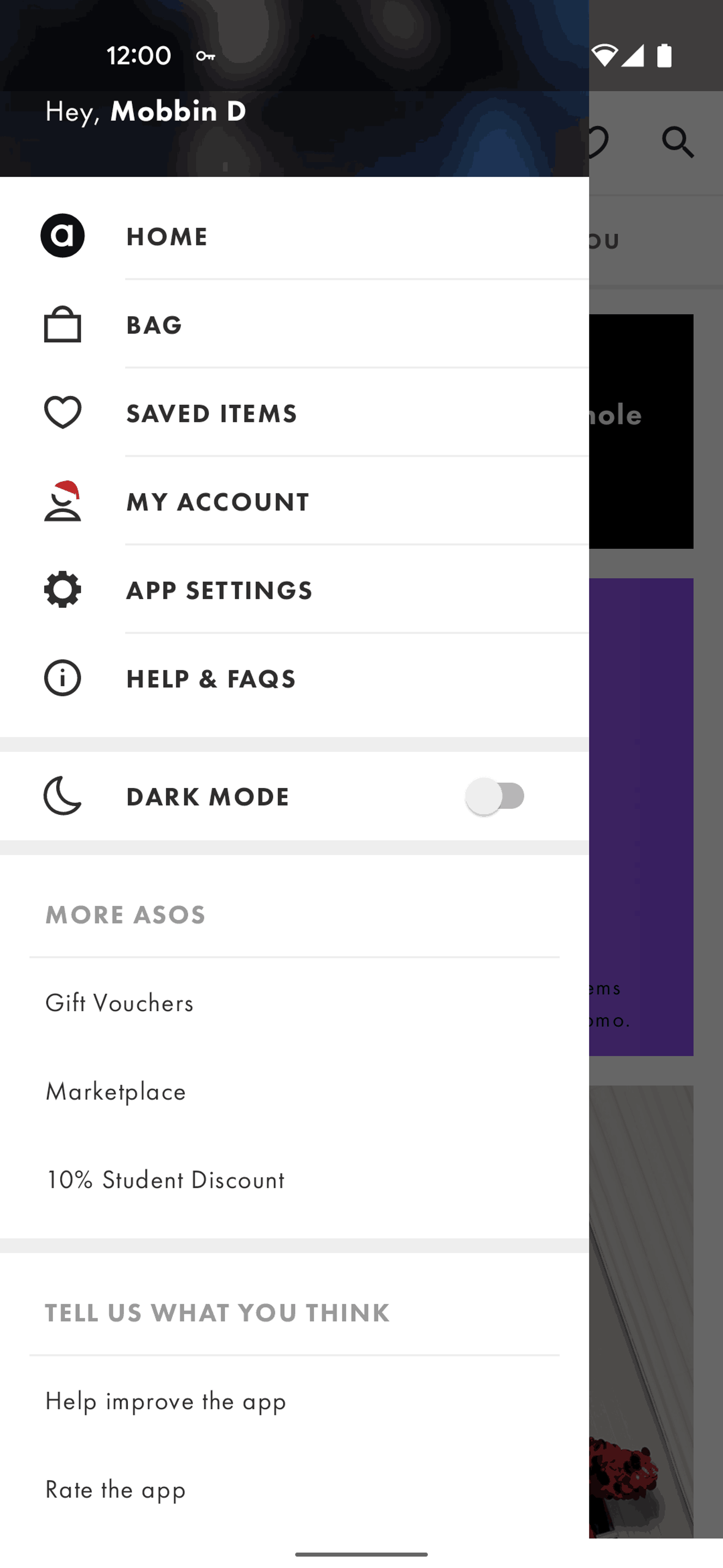 ASOS Android Shopping interface screenshot 5