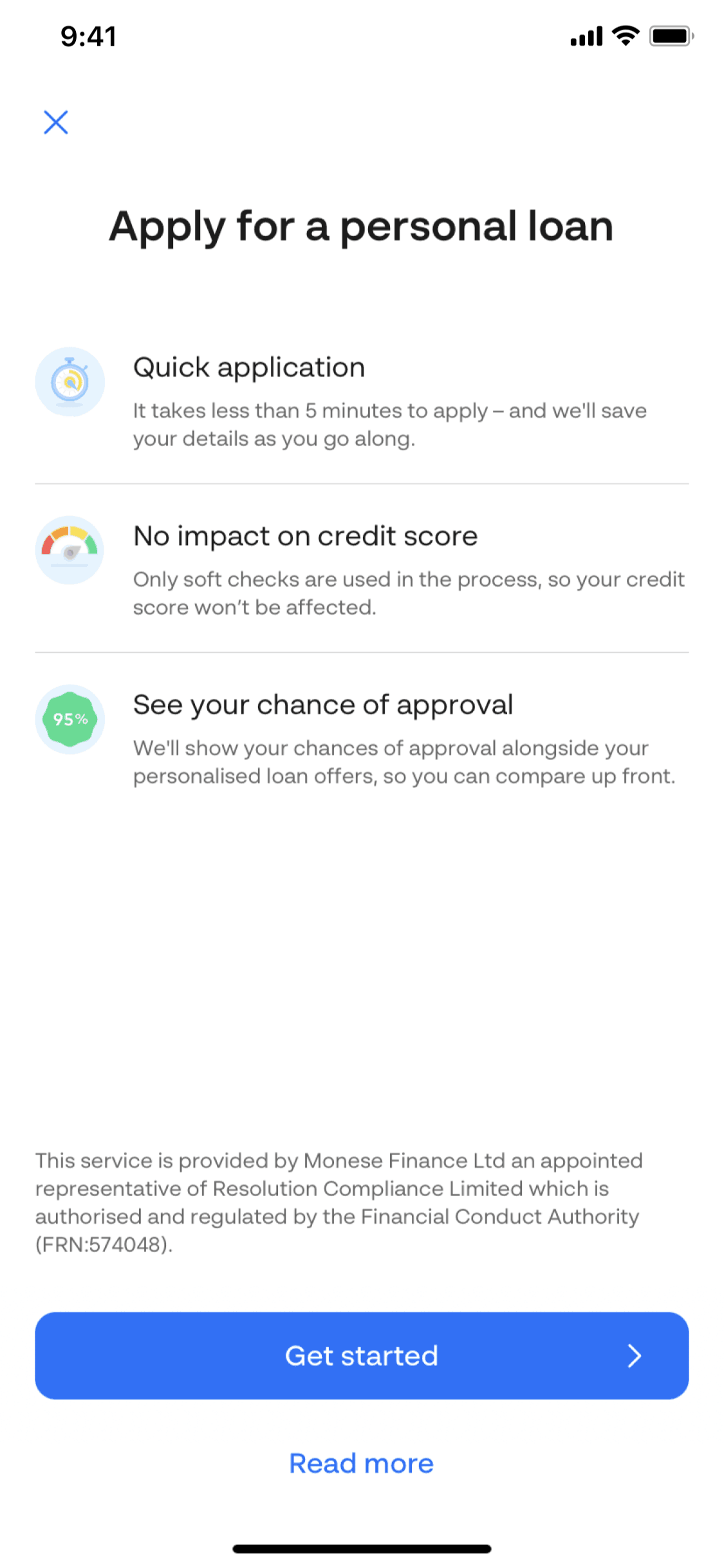 Monese iOS Finance interface screenshot 13