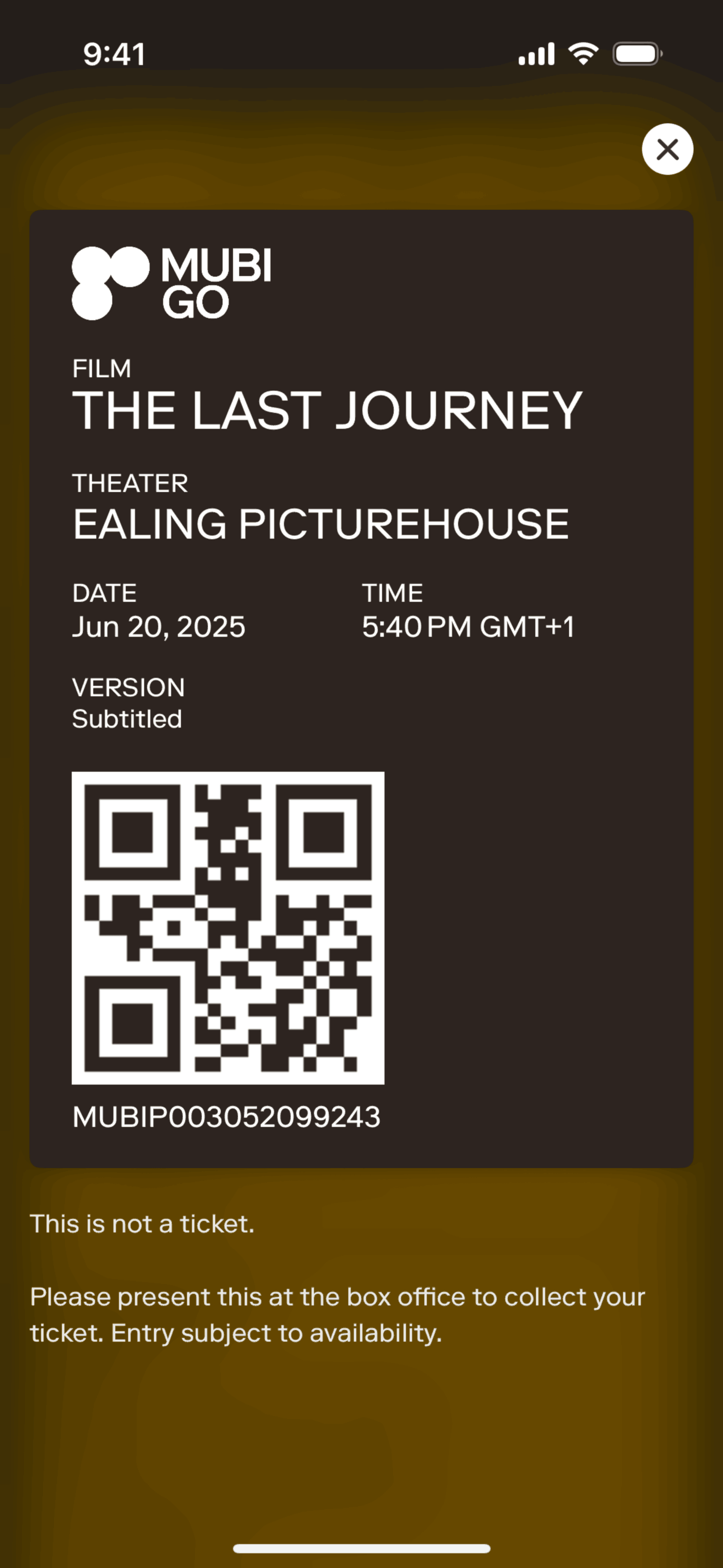 MUBI GO iOS Entertainment interface screenshot 6