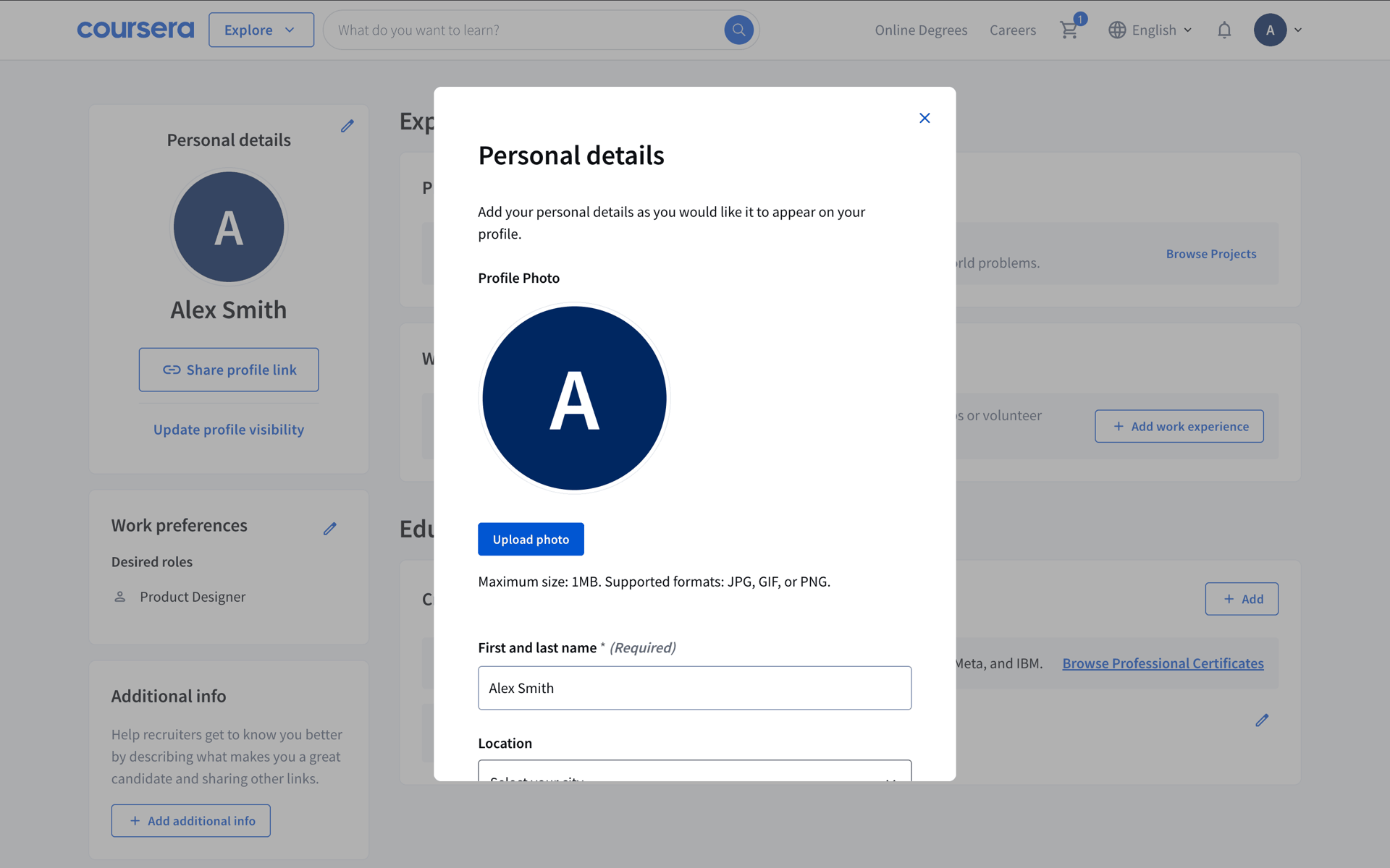 Coursera Web Education interface screenshot 16