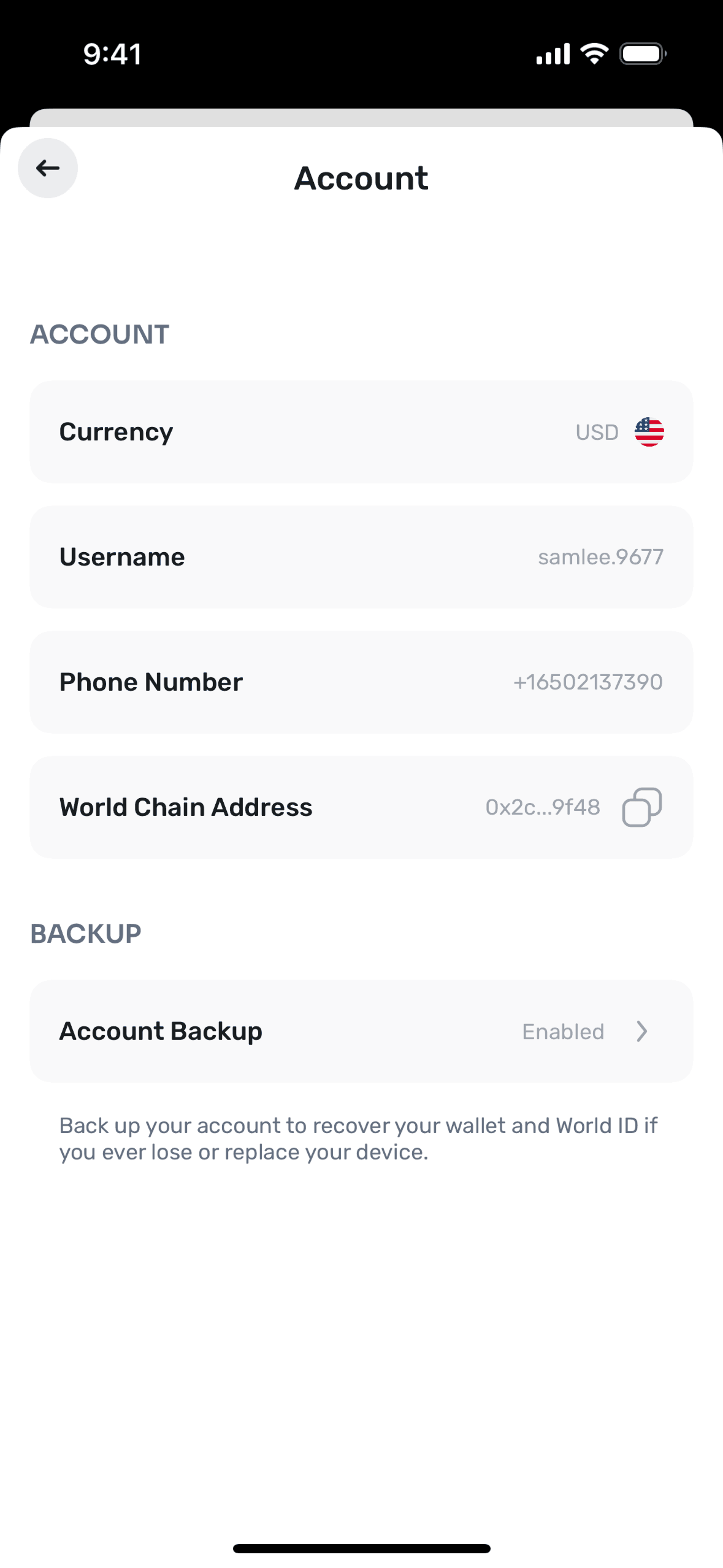 World App iOS Crypto & Web3 interface screenshot 3