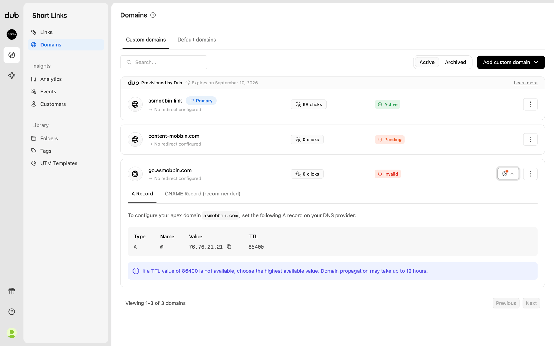 Dub Web Business interface screenshot 7