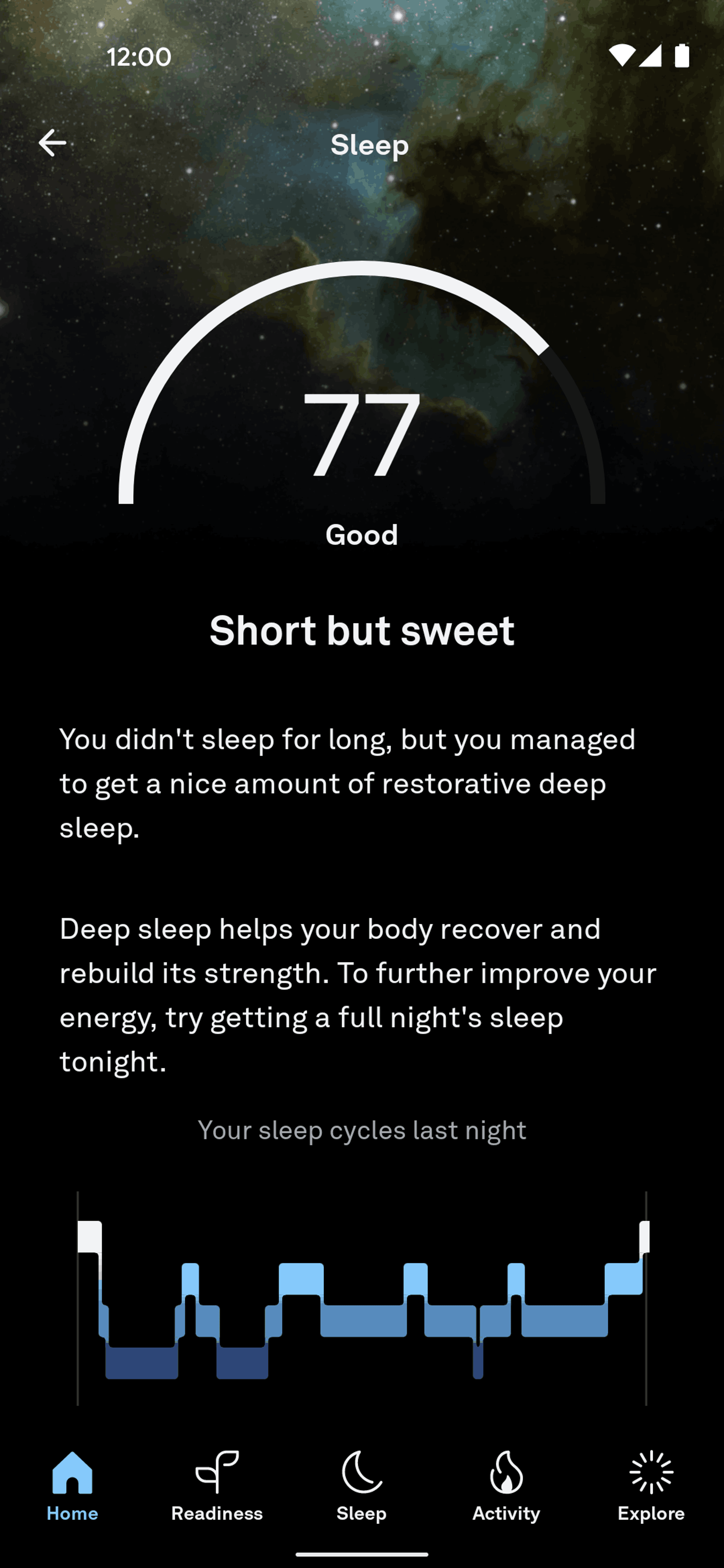 Oura Android Health & Fitness interface screenshot 24