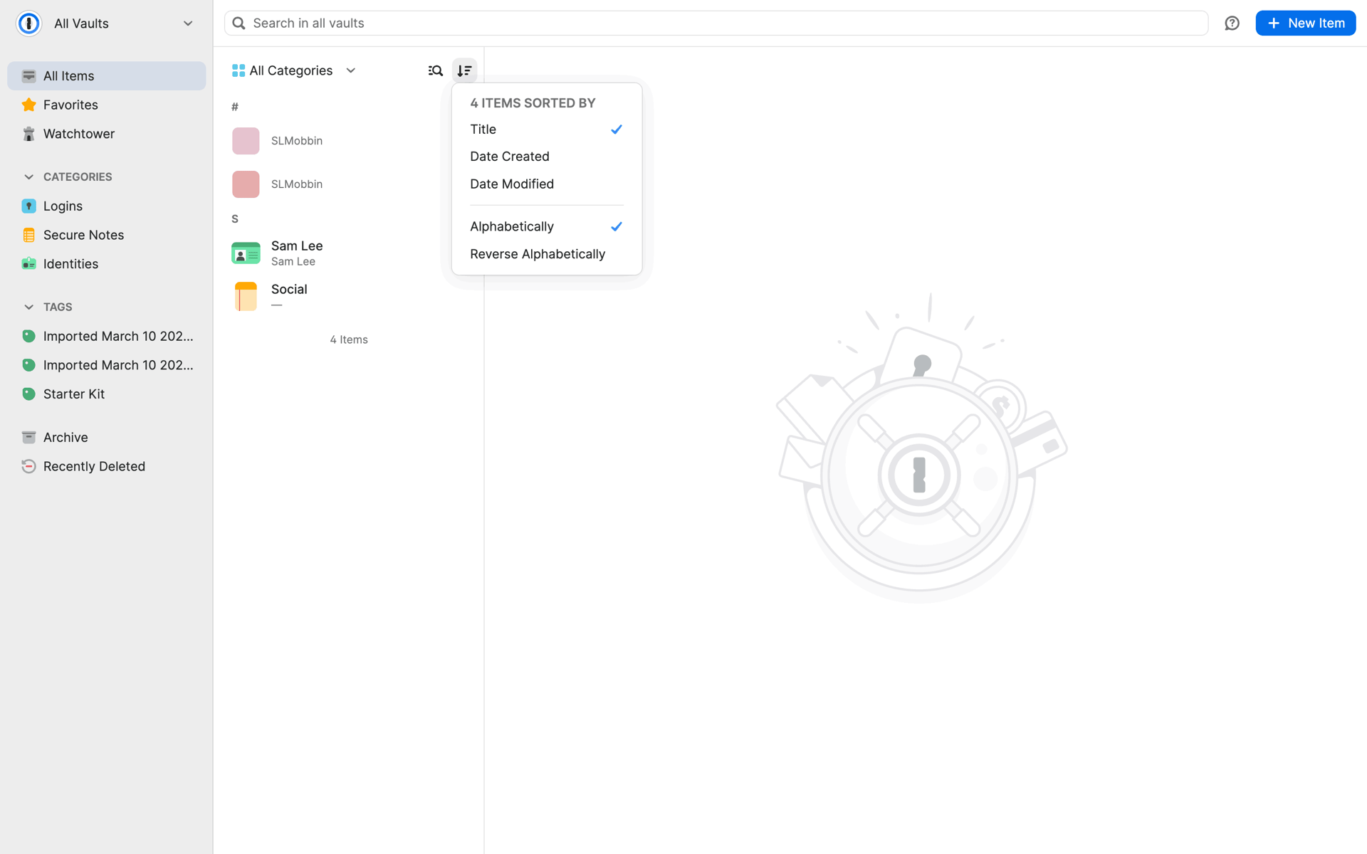 1Password Web Productivity interface screenshot 17
