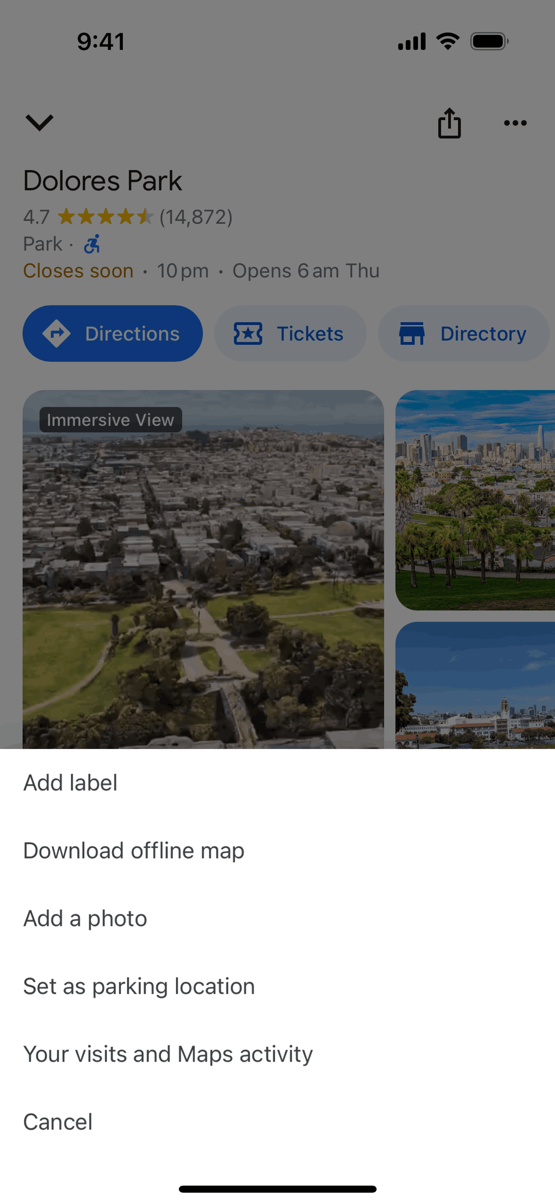 Google Maps iOS Maps & Navigation interface screenshot 22