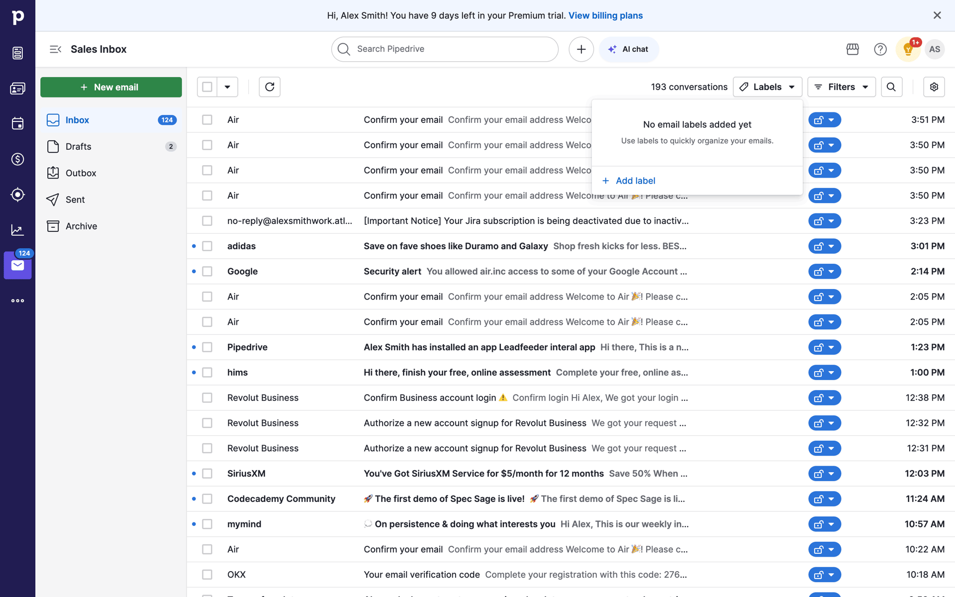 Pipedrive Web CRM interface screenshot 6