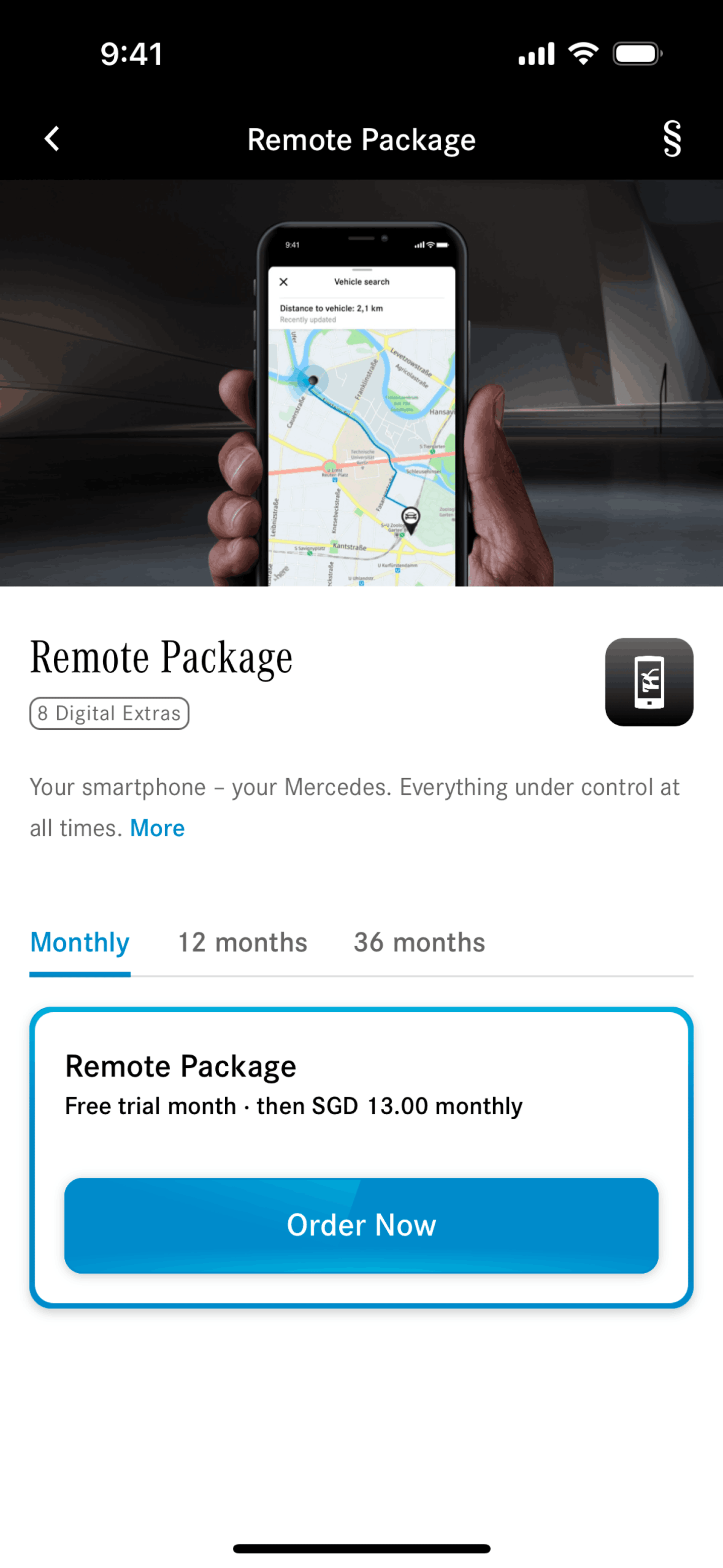 Mercedes-Benz iOS Travel & Transportation interface screenshot 14