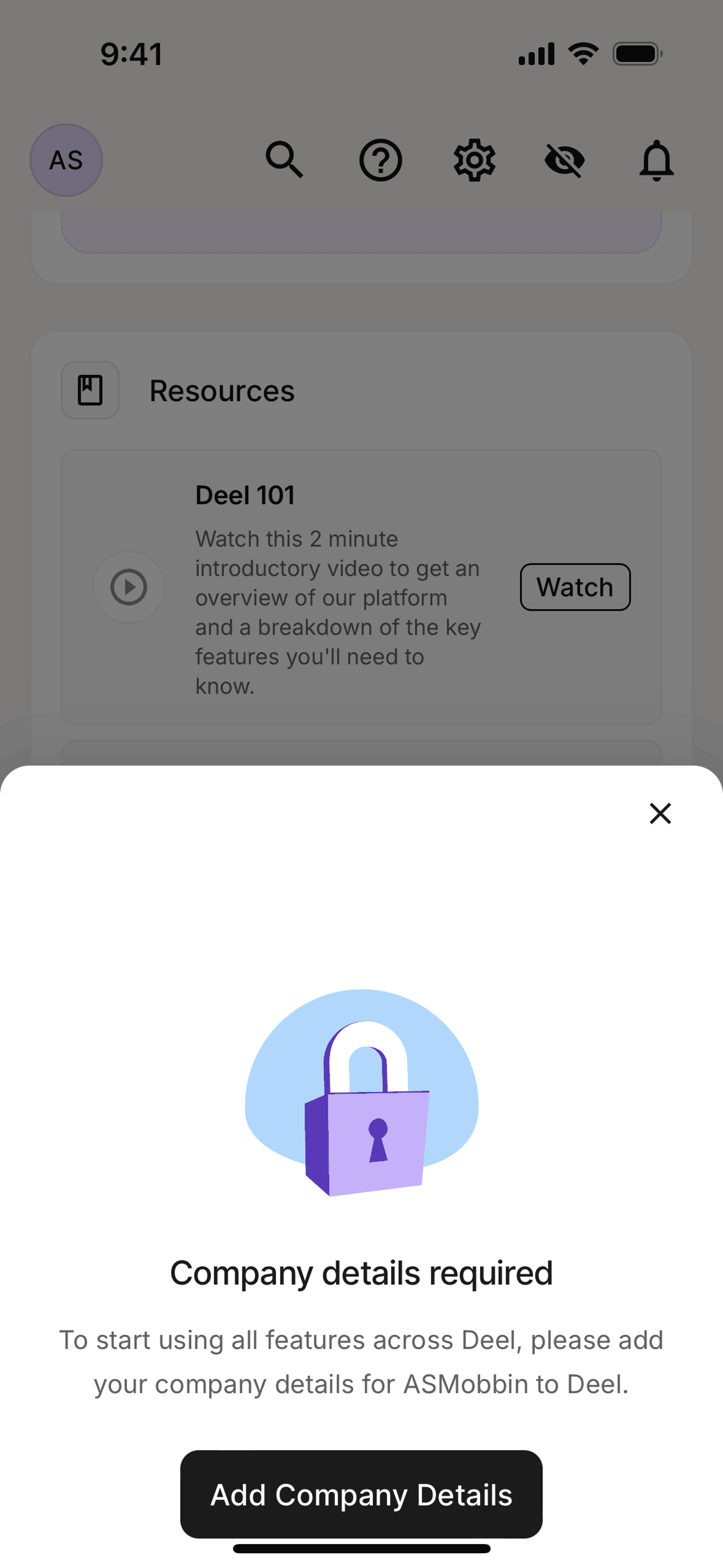 Deel iOS Business interface screenshot 8