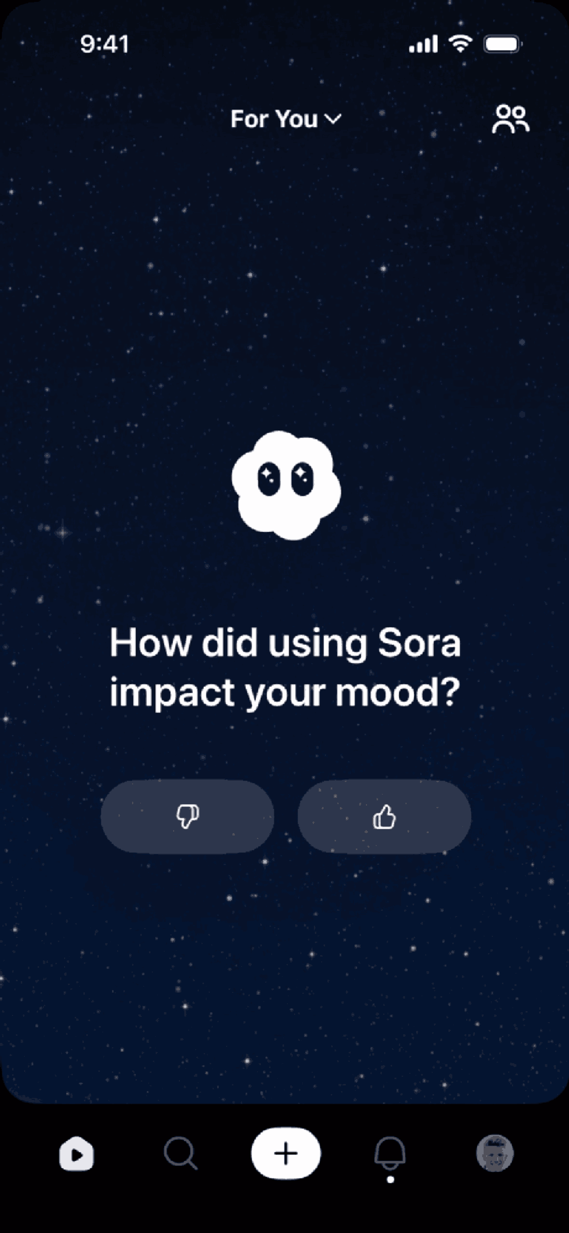 Sora iOS AI interface screenshot 5