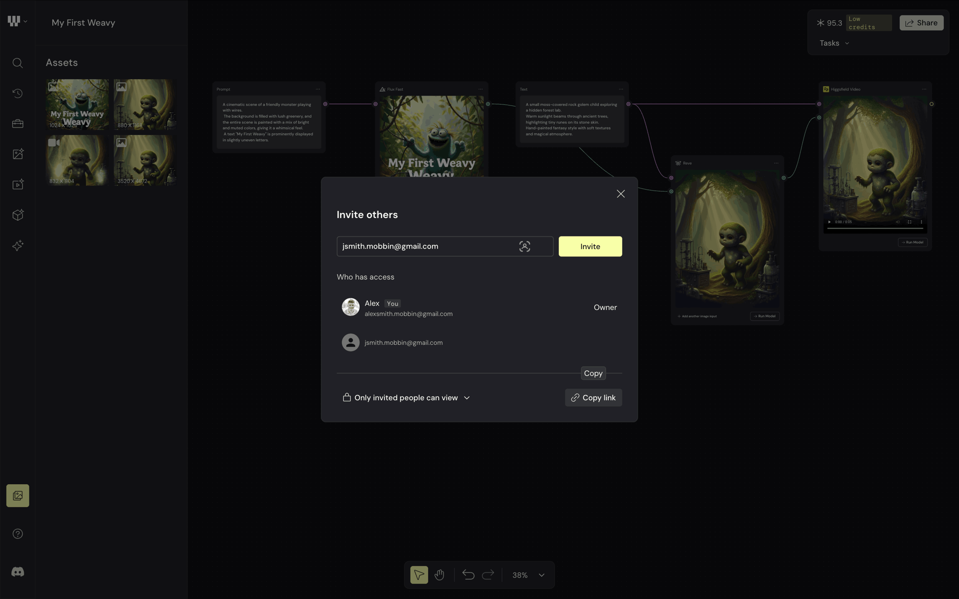 Weavy Web AI interface screenshot 22