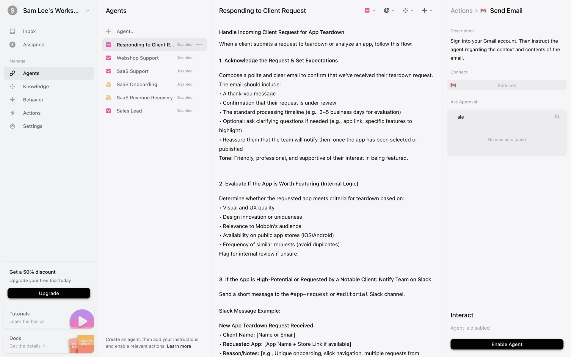 Lemni Web Business interface screenshot 23