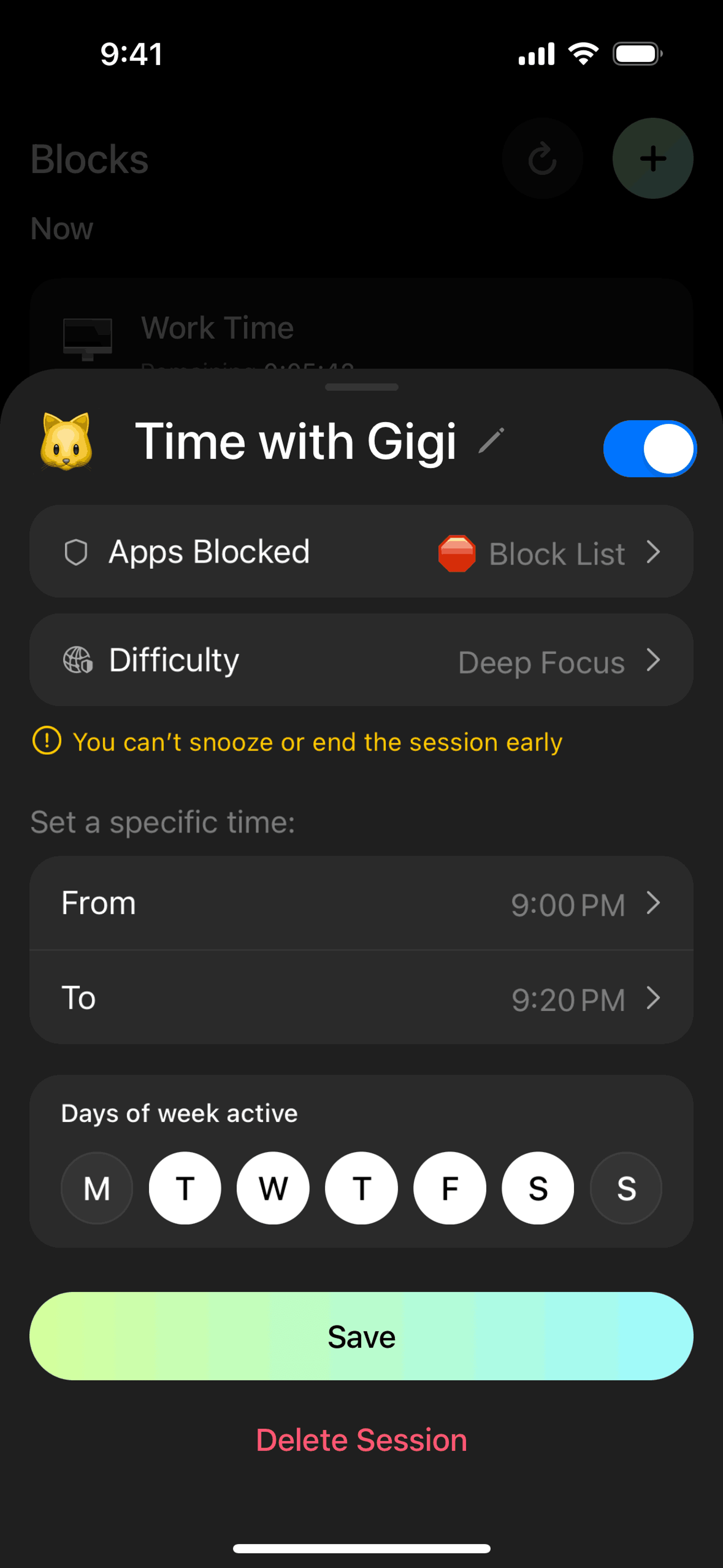 Opal iOS Productivity interface screenshot 15