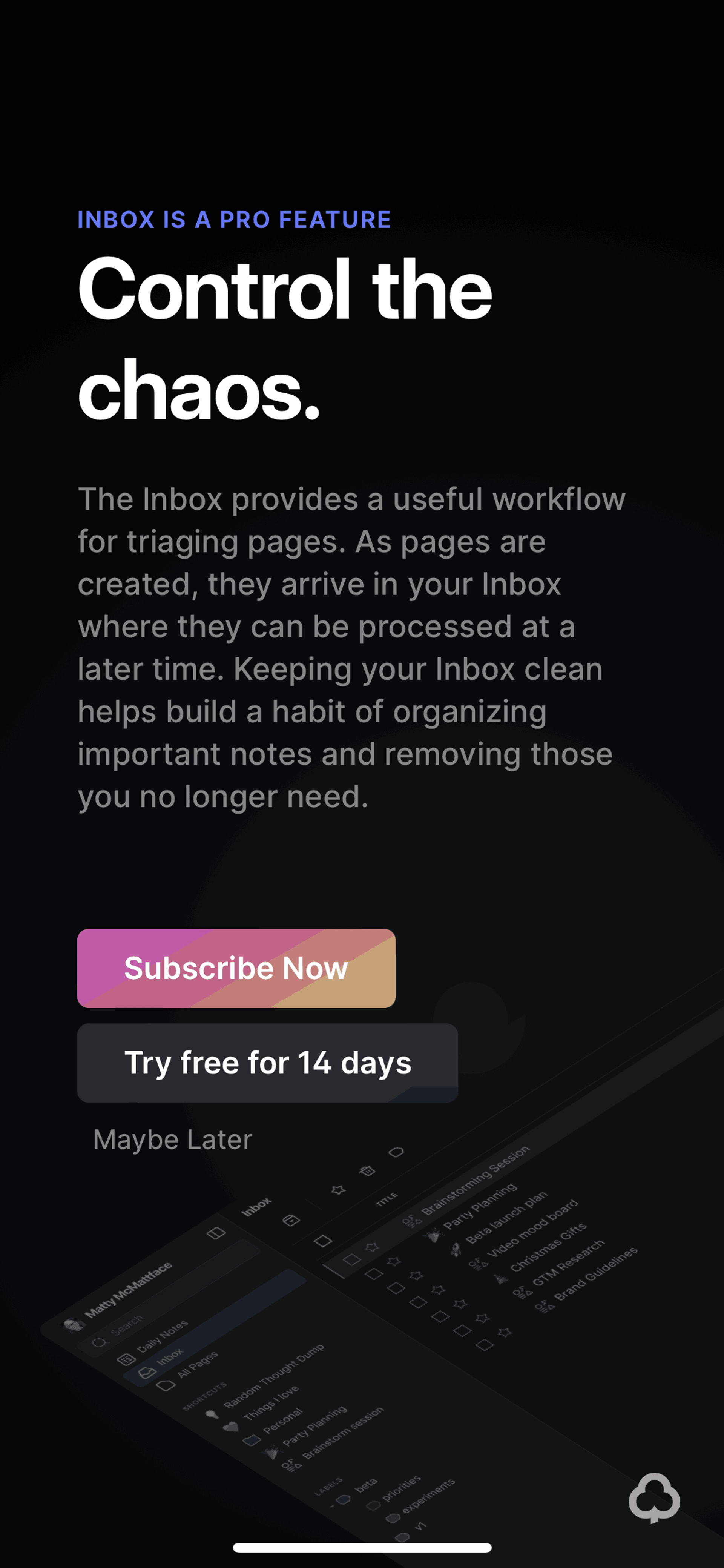 Clover iOS Productivity interface screenshot 16