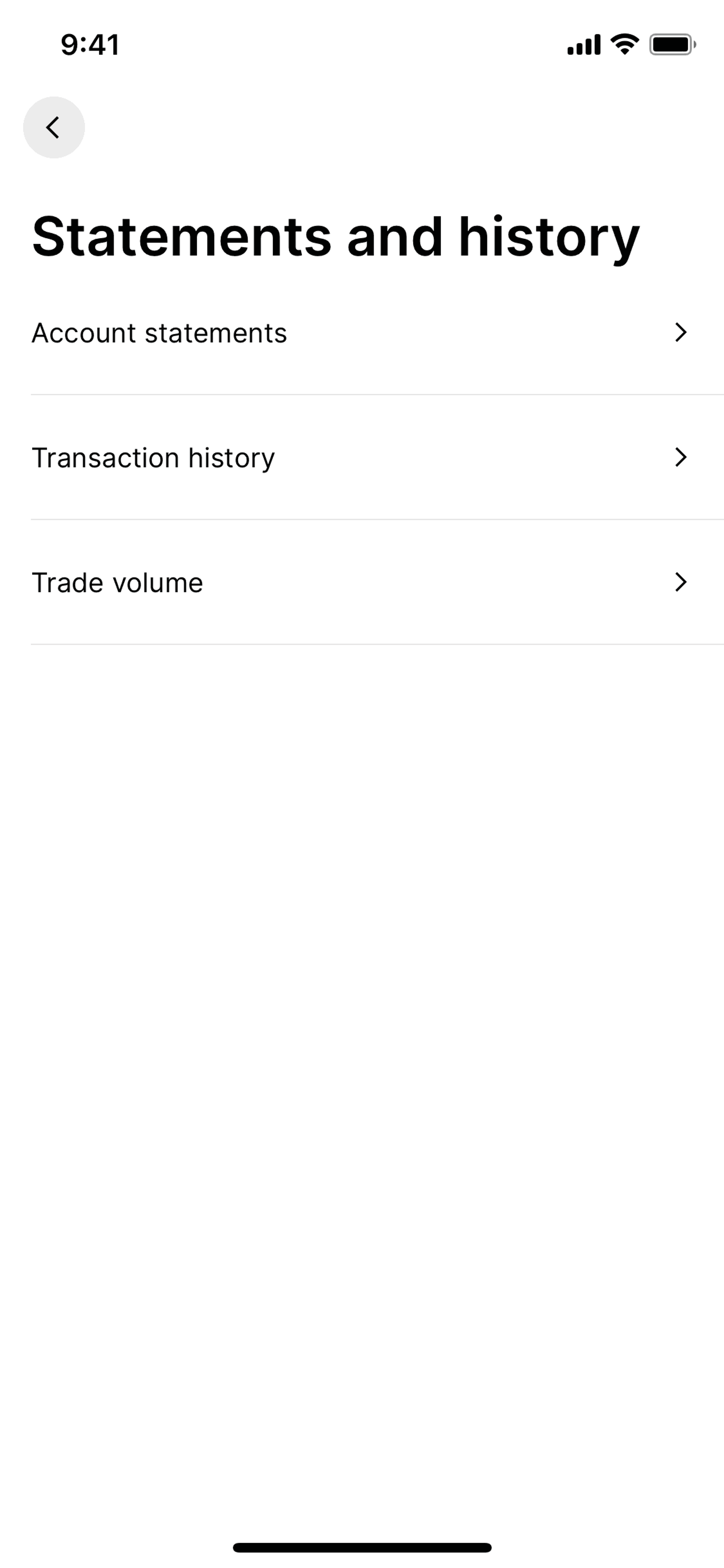 Gemini iOS Finance interface screenshot 21