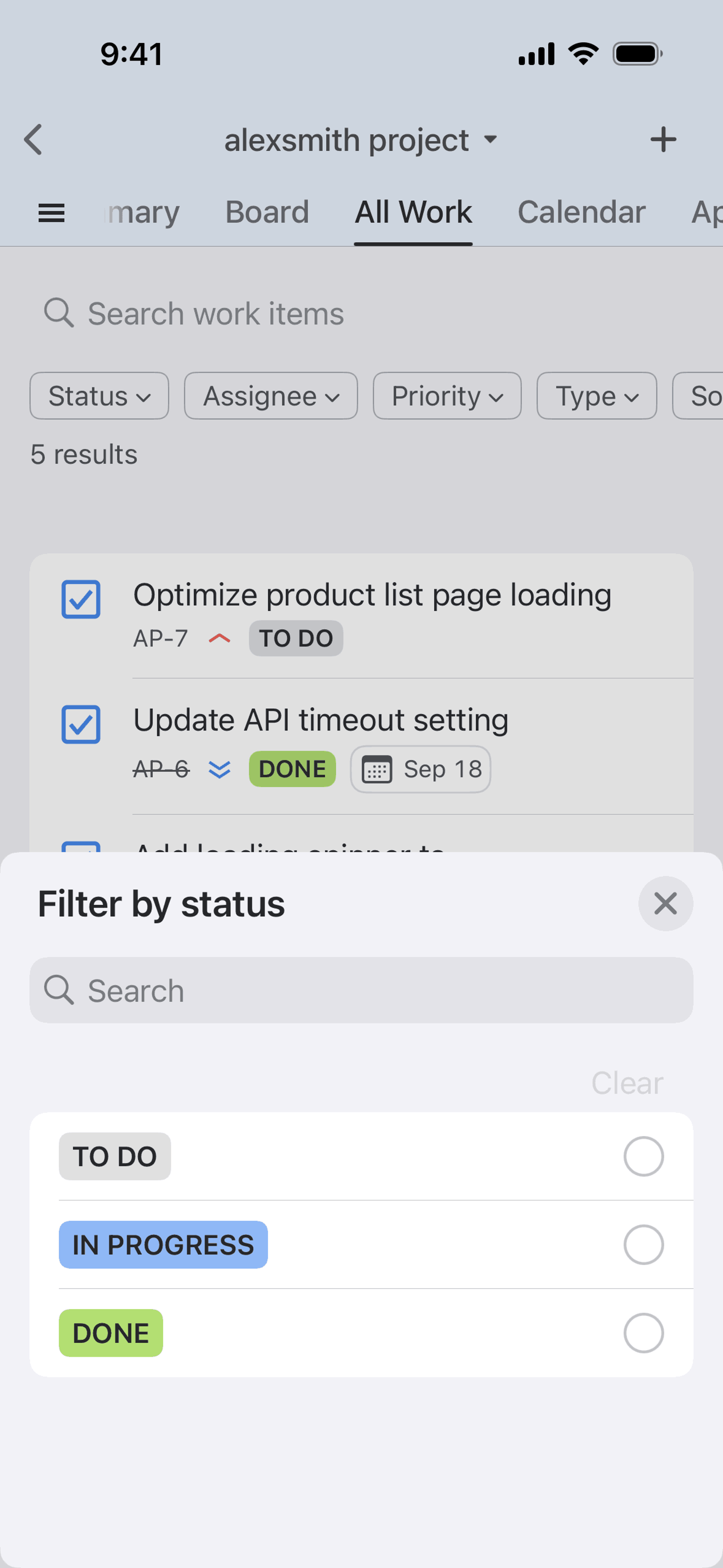 Jira Cloud iOS Business interface screenshot 6