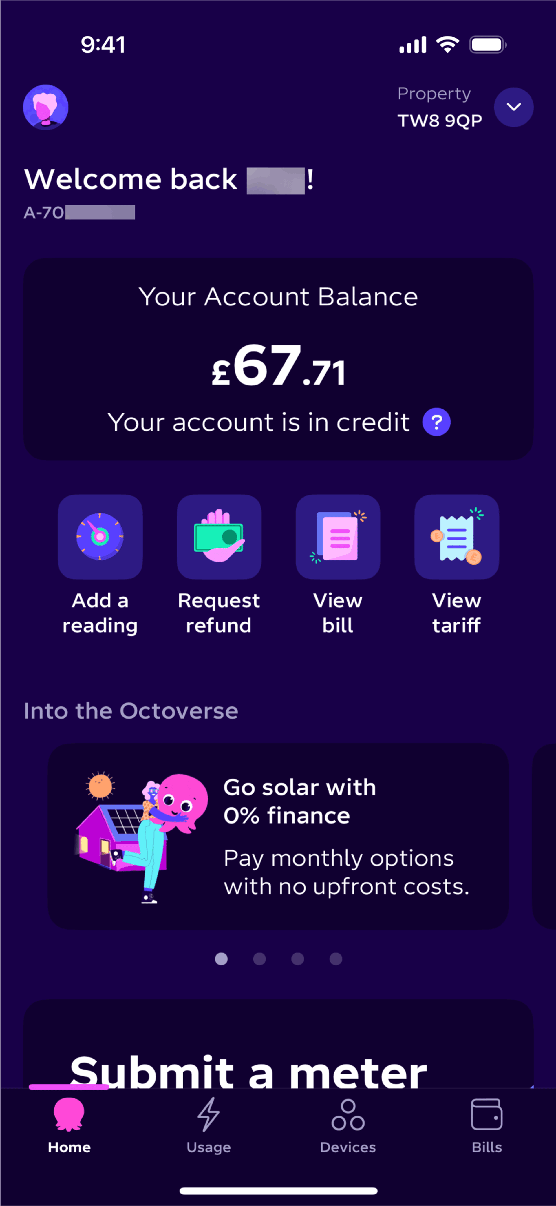Octopus Energy iOS Utilities interface screenshot 4