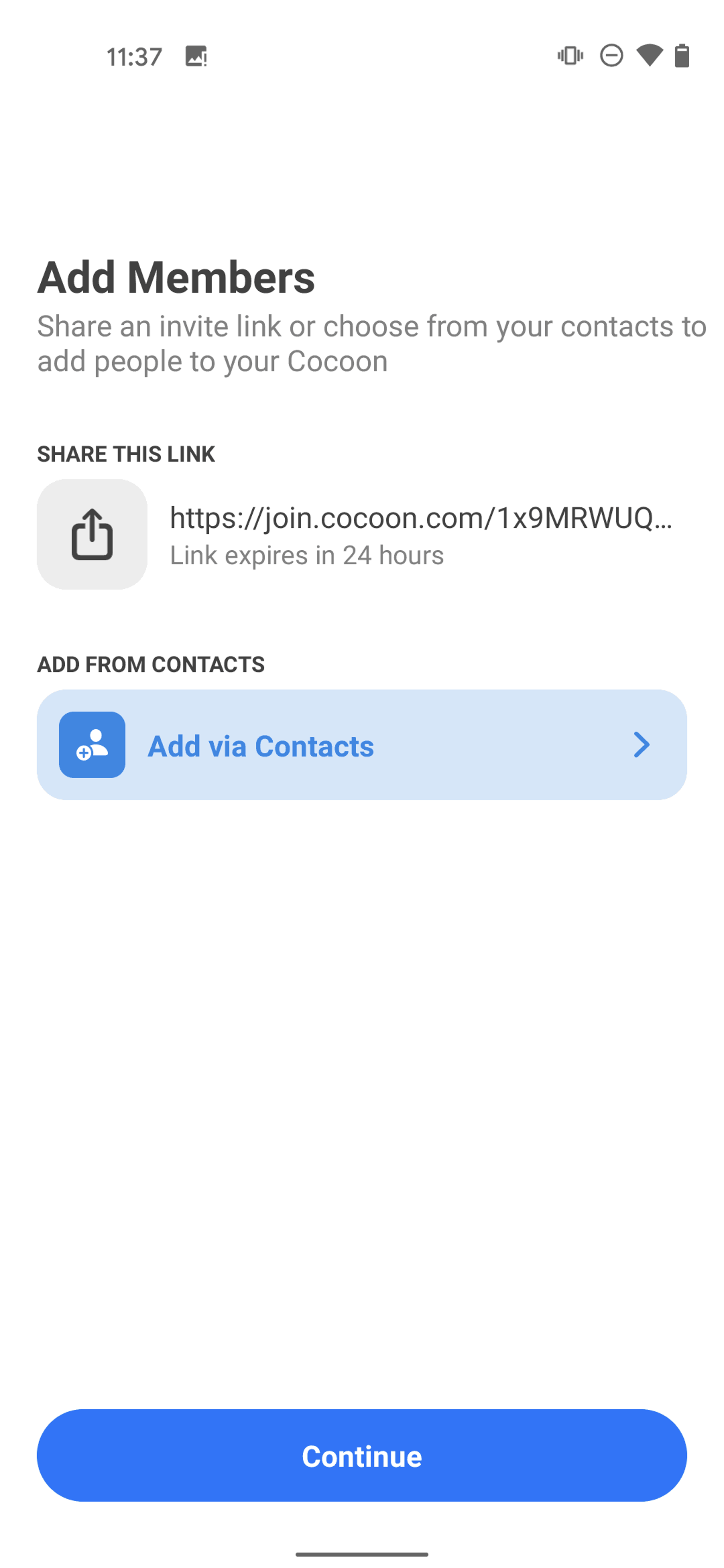 Cocoon Android Social Networking interface screenshot 12