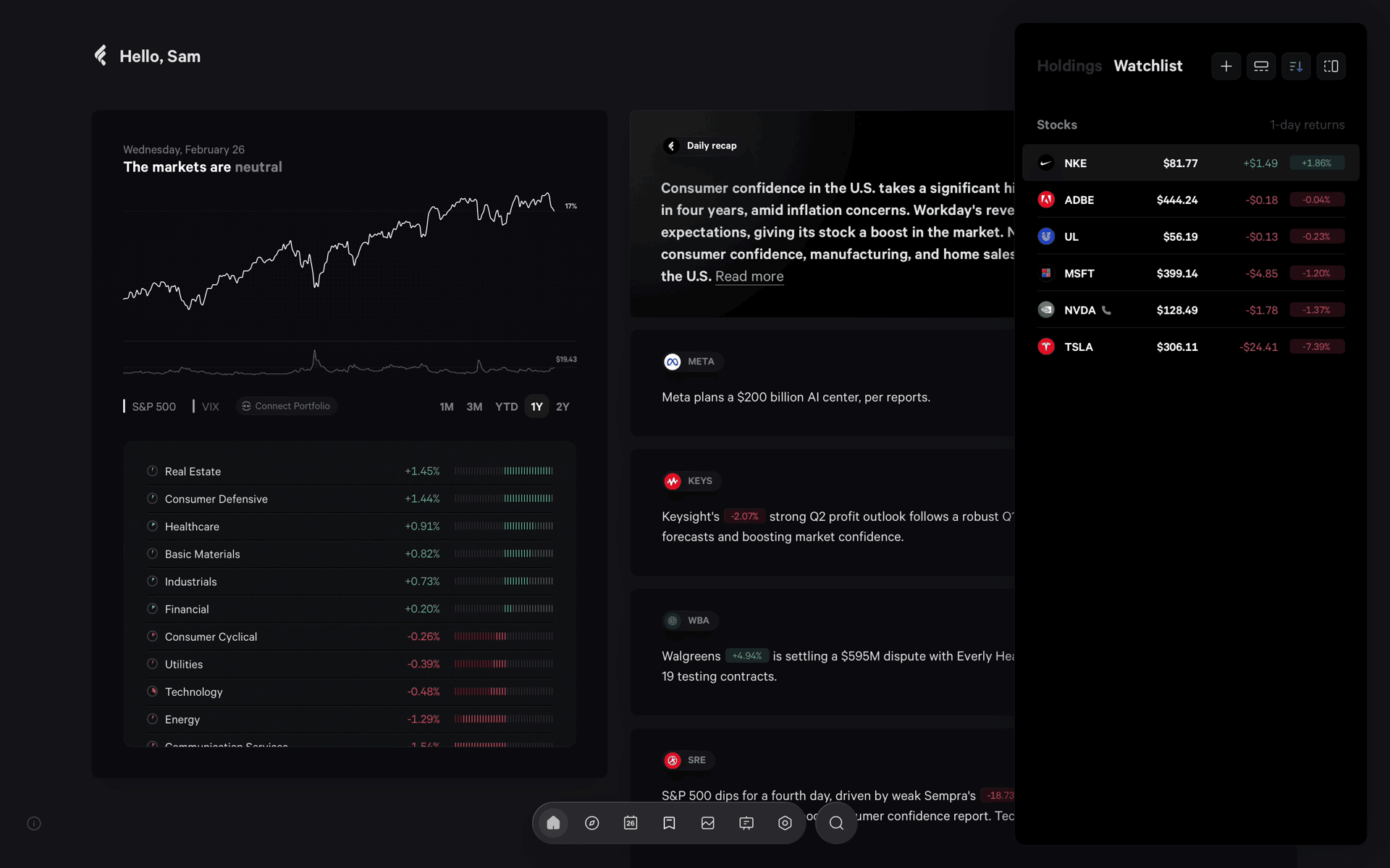 Fey Web Finance interface screenshot 11