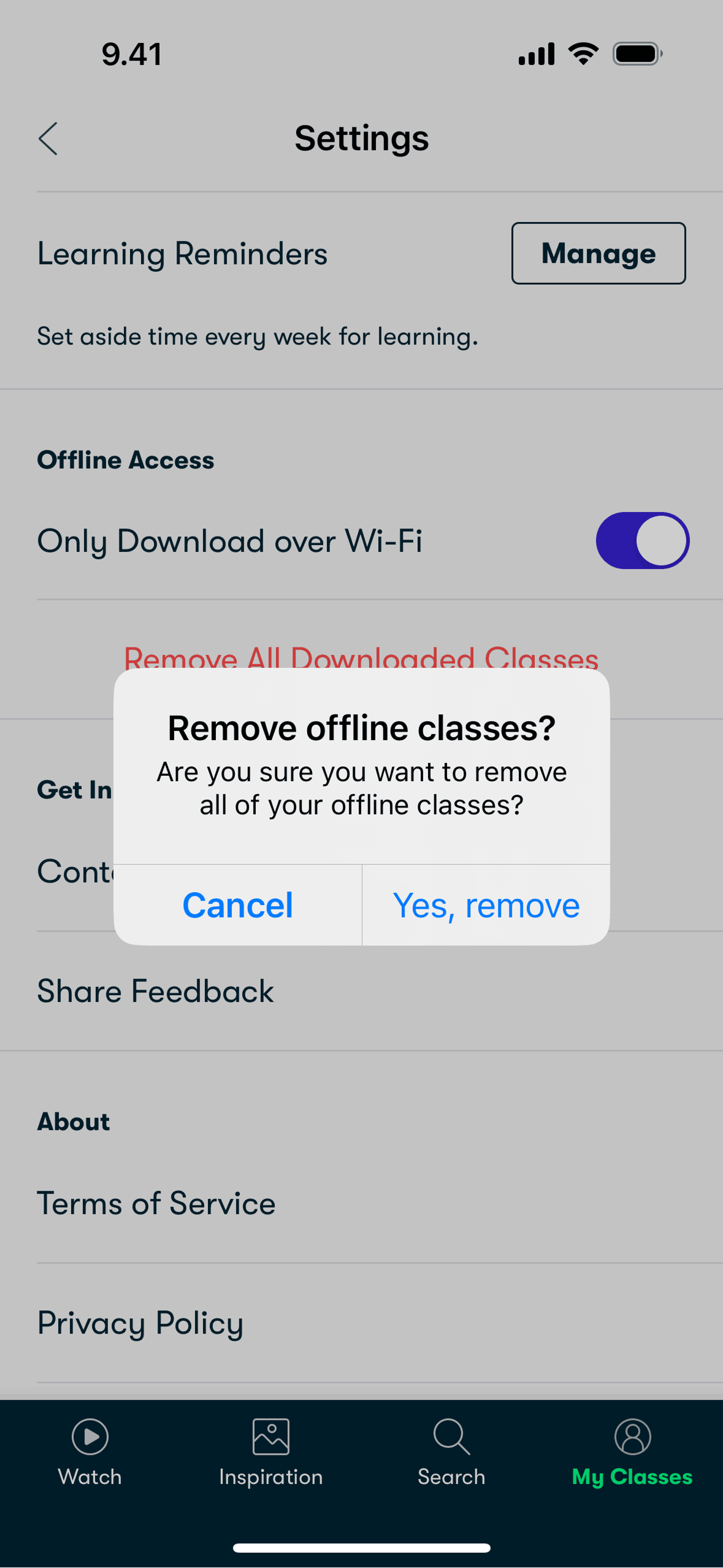 Skillshare iOS Education interface screenshot 4