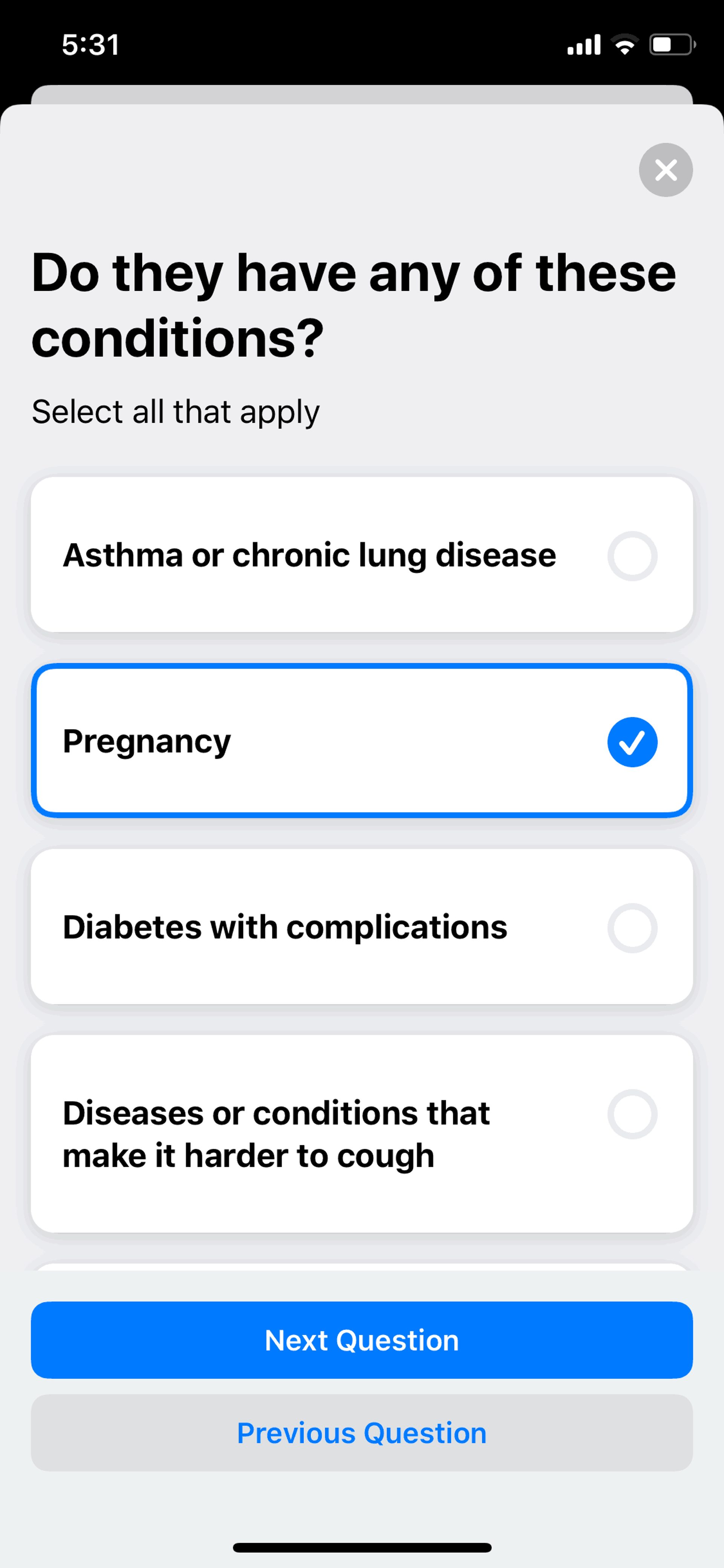 Apple COVID 19 iOS Health & Fitness interface screenshot 22