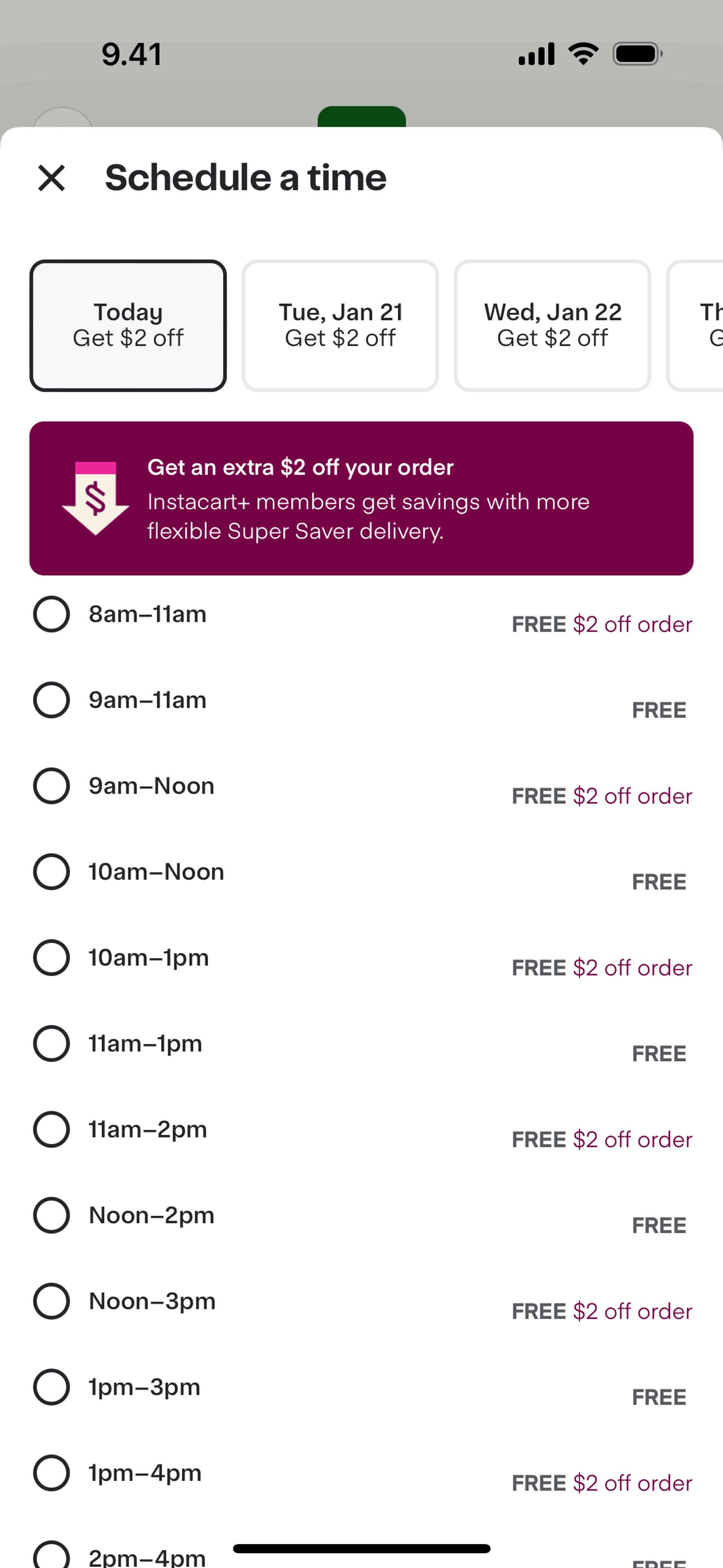 Instacart iOS Shopping interface screenshot 3