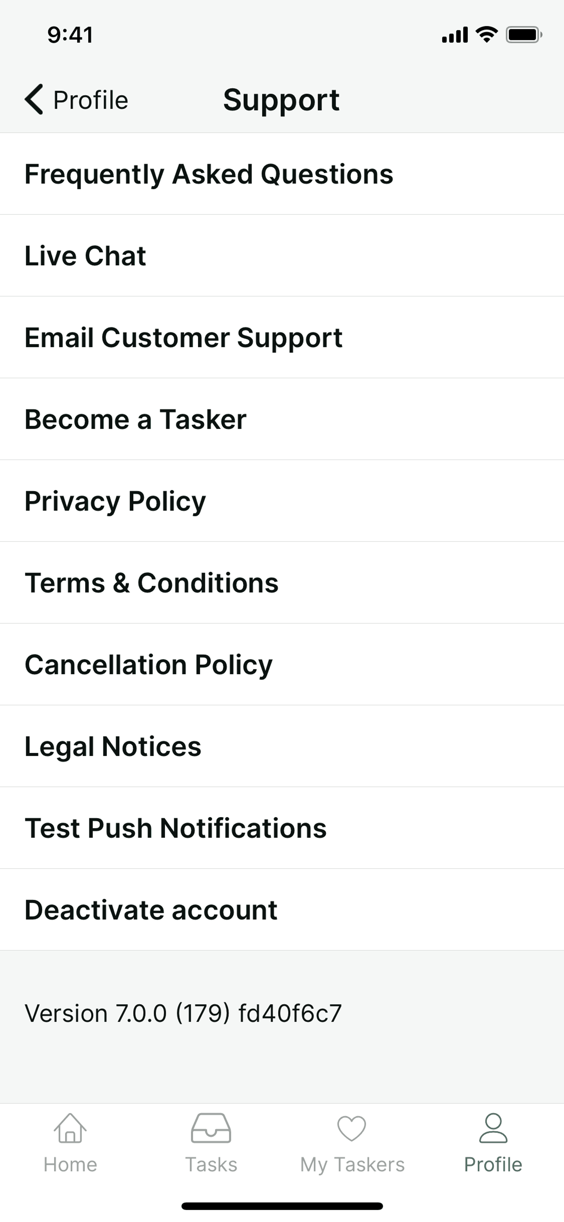 TaskRabbit iOS Lifestyle interface screenshot 12