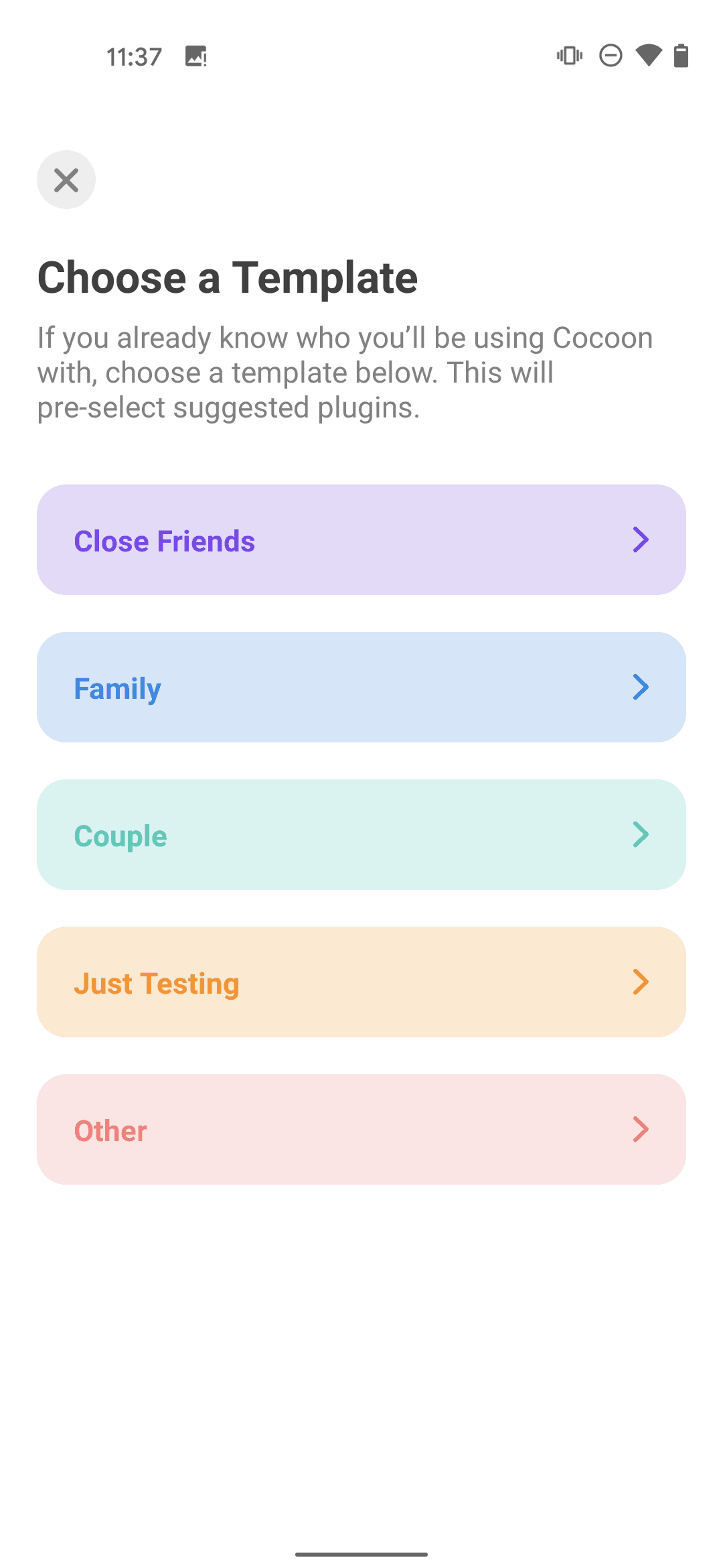 Cocoon Android Social Networking interface screenshot 9