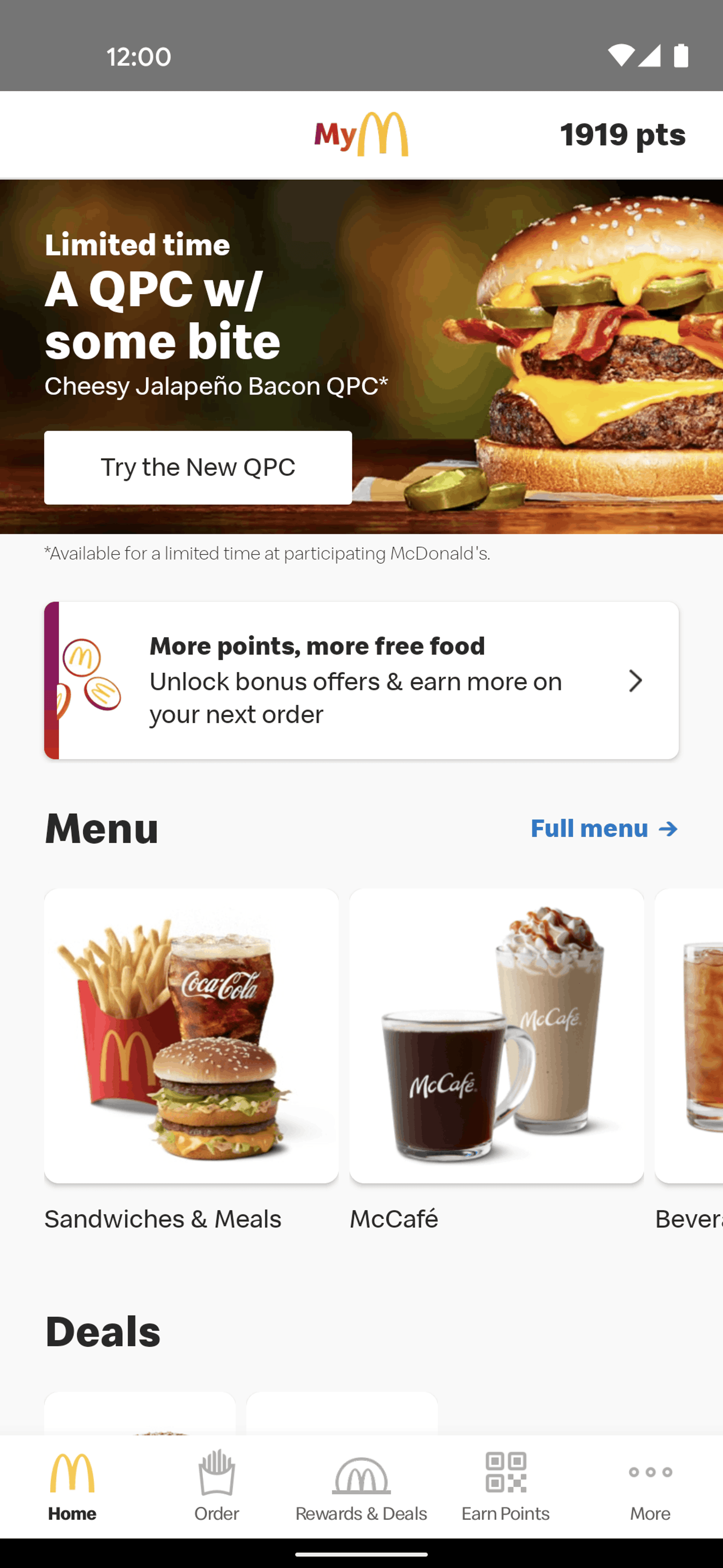 McDonald's Android Food & Drink interface screenshot 17