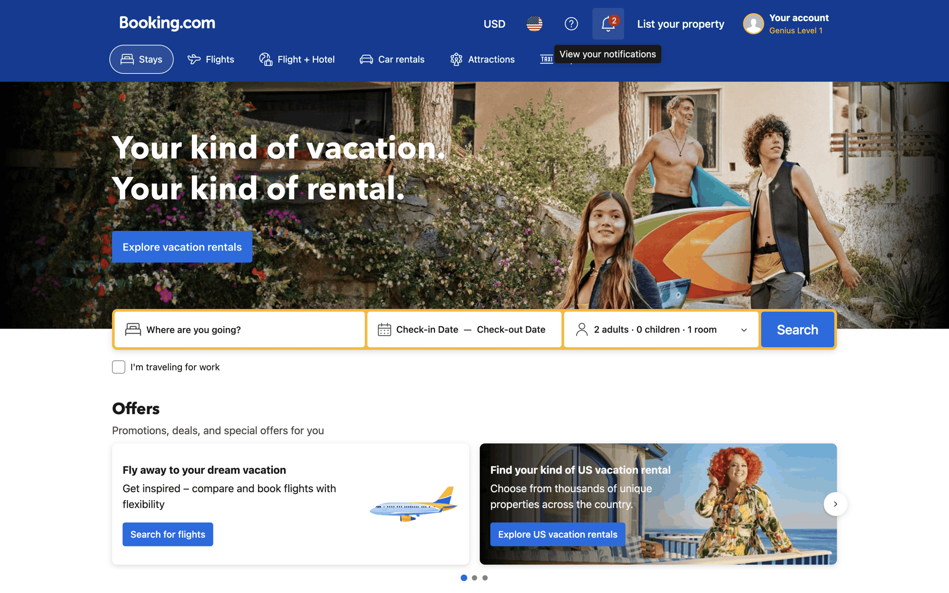 Booking.com Web Travel & Transportation interface screenshot 15