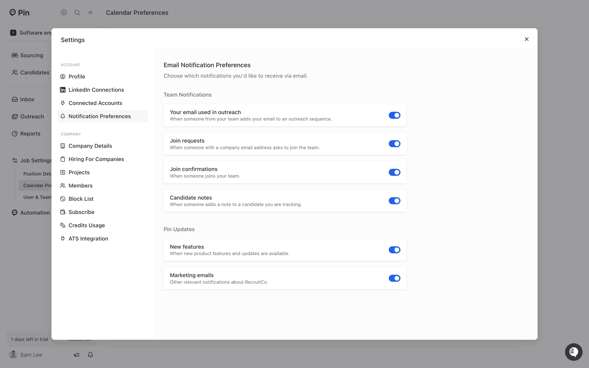 Pin Web AI interface screenshot 2