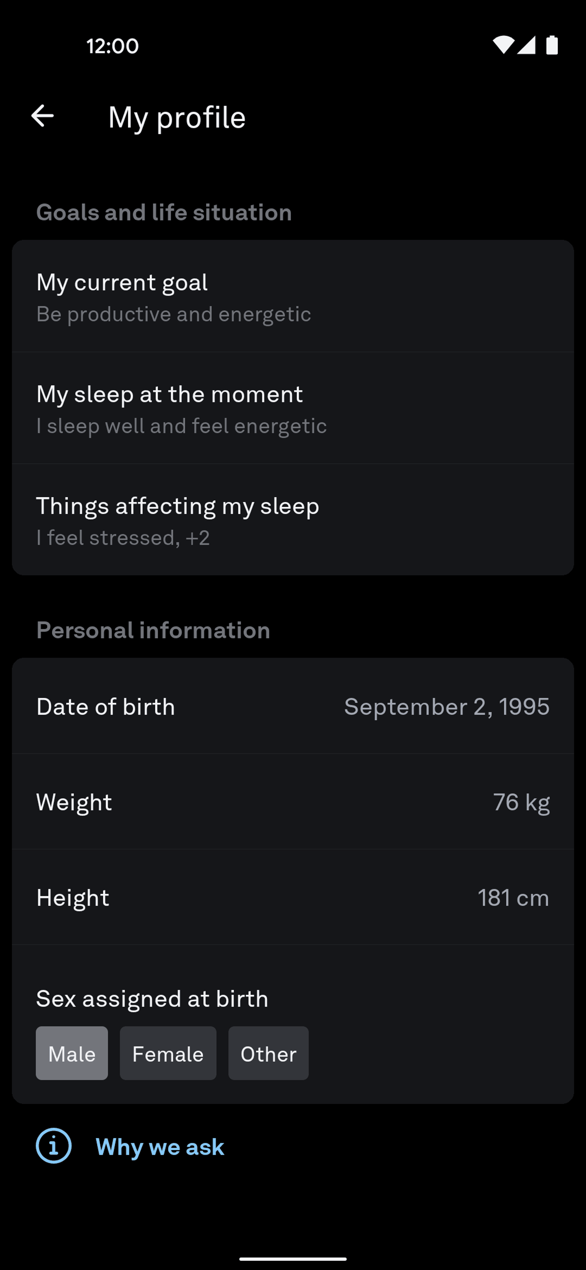 Oura Android Health & Fitness interface screenshot 10