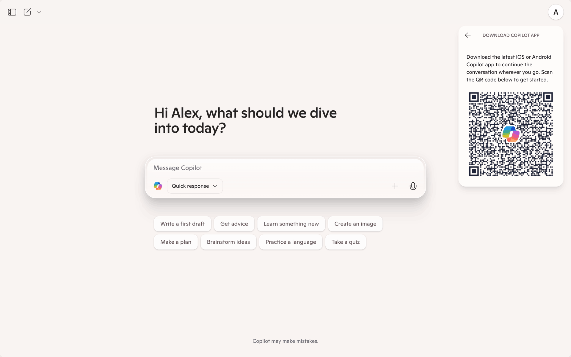 Microsoft Copilot Web AI interface screenshot 14