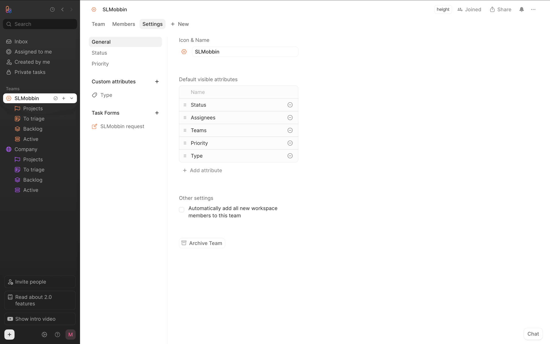 Height Web Business interface screenshot 10