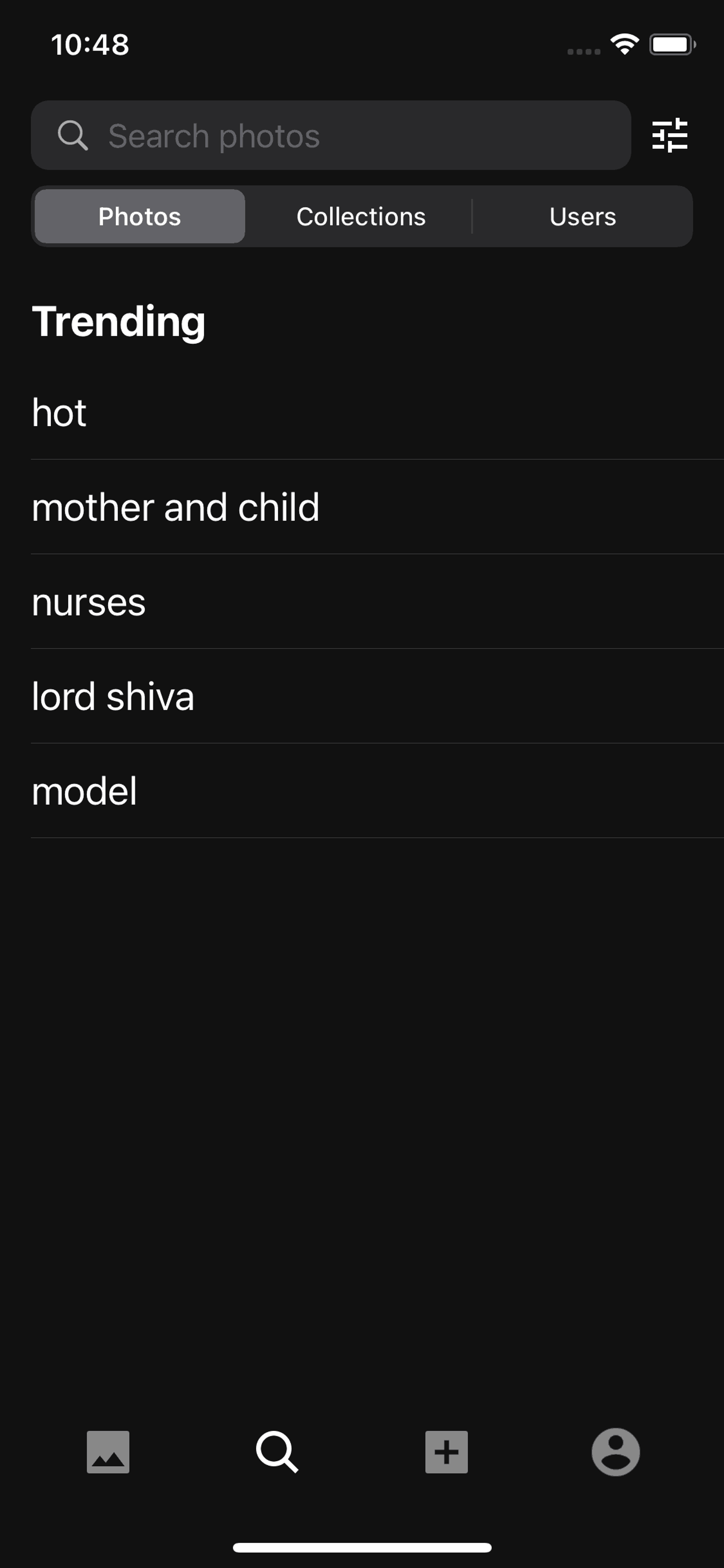 Unsplash iOS Photo & Video interface screenshot 5