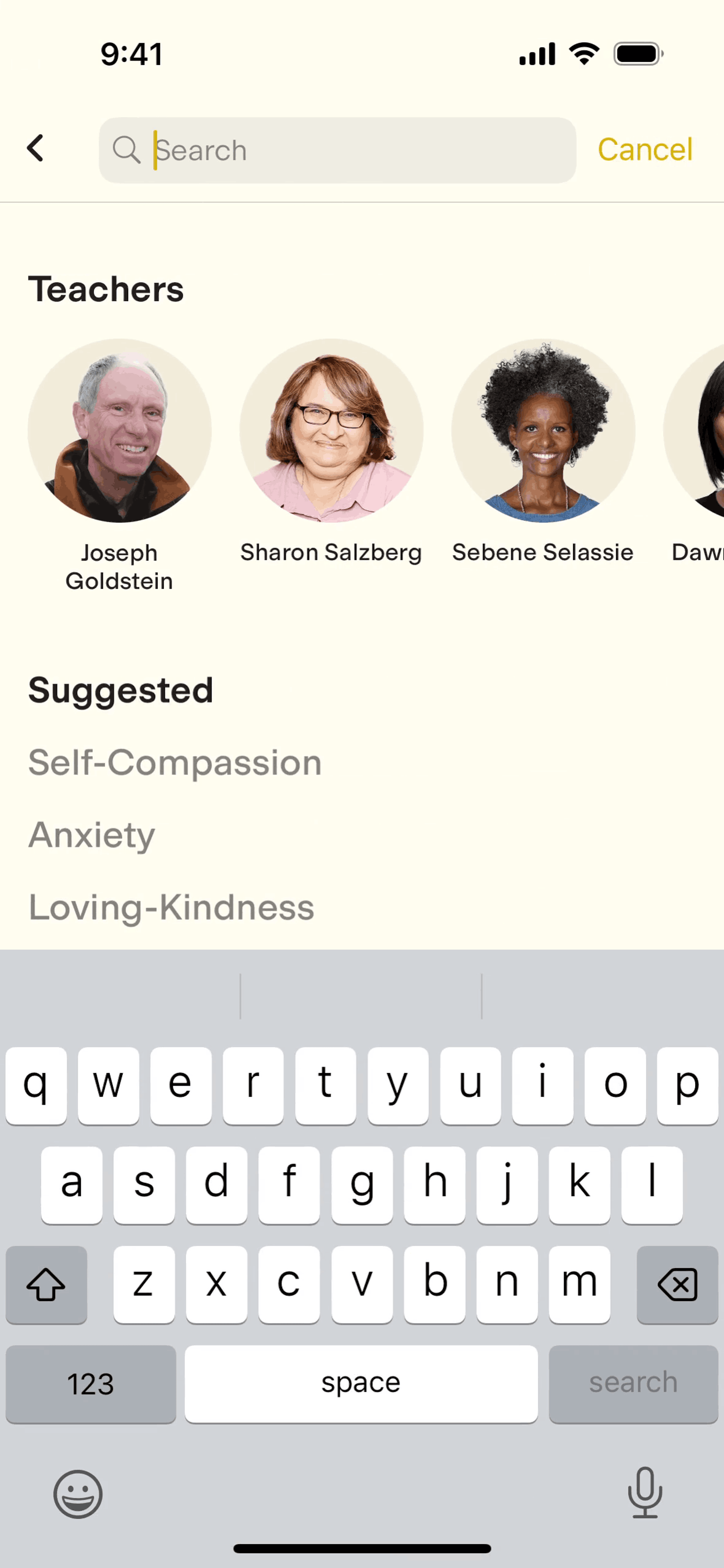 Ten Percent Happier iOS Health & Fitness interface screenshot 5